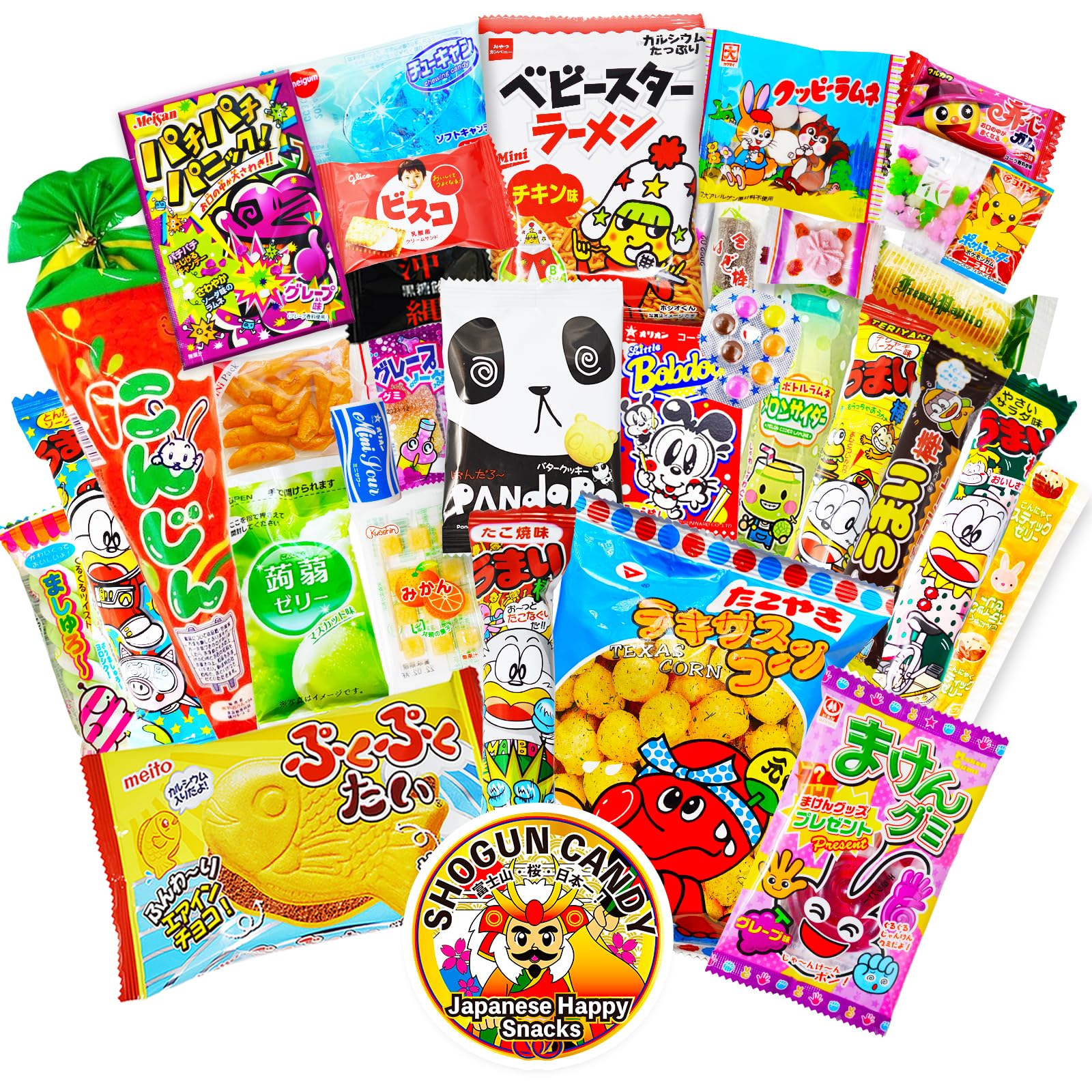 SHOGUN CANDY a 32 piece collection of assorted Japanese snacks and candy gift for Japanese sweets box