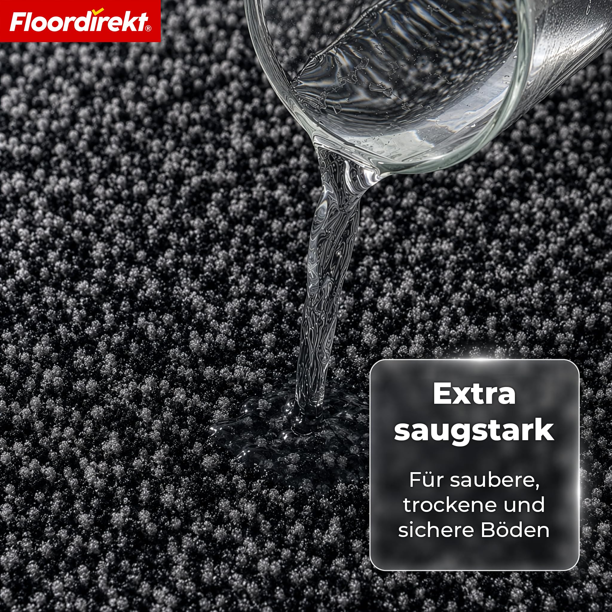 Floordirekt Tappetino da bagno NASA antracite, 120 x 180 cm, morbido e durevole, con bordi rinforzati, assorbe l'acqua e facile da pulire