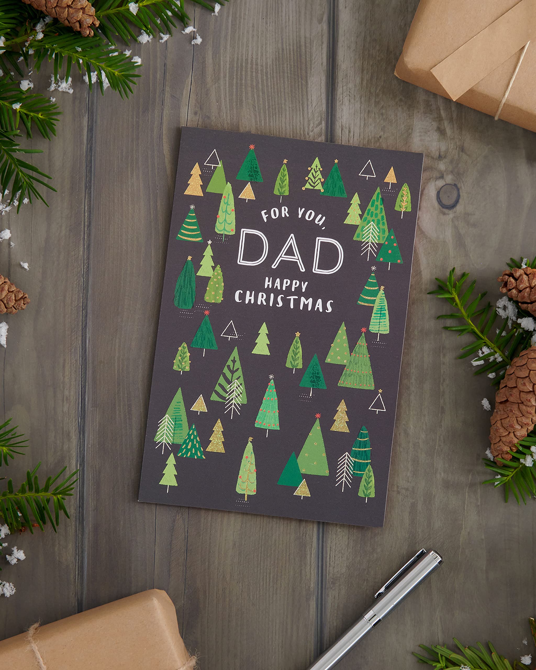 Weihnachtskarte Für Special Grandad – Traditionelles Design, 22,9 X 15,2 Cm, Mit Goldfolie