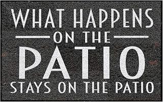 Patio Door Mat With Funny Saying