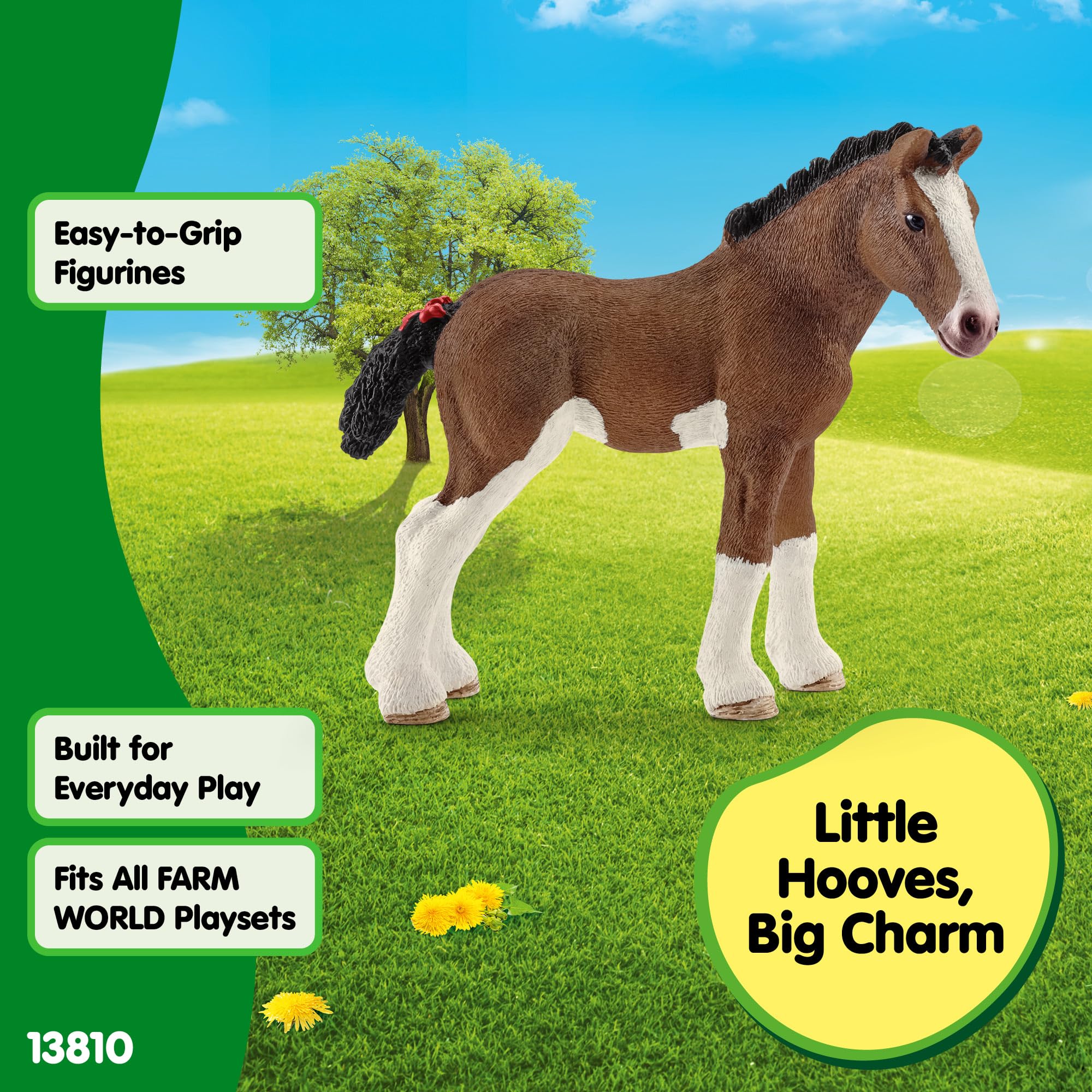 Schleich Clydesdale Foal Toy - Farm World Figurine -6 Schleich Clydesdale Foal Toy - Farm World Figurine -6