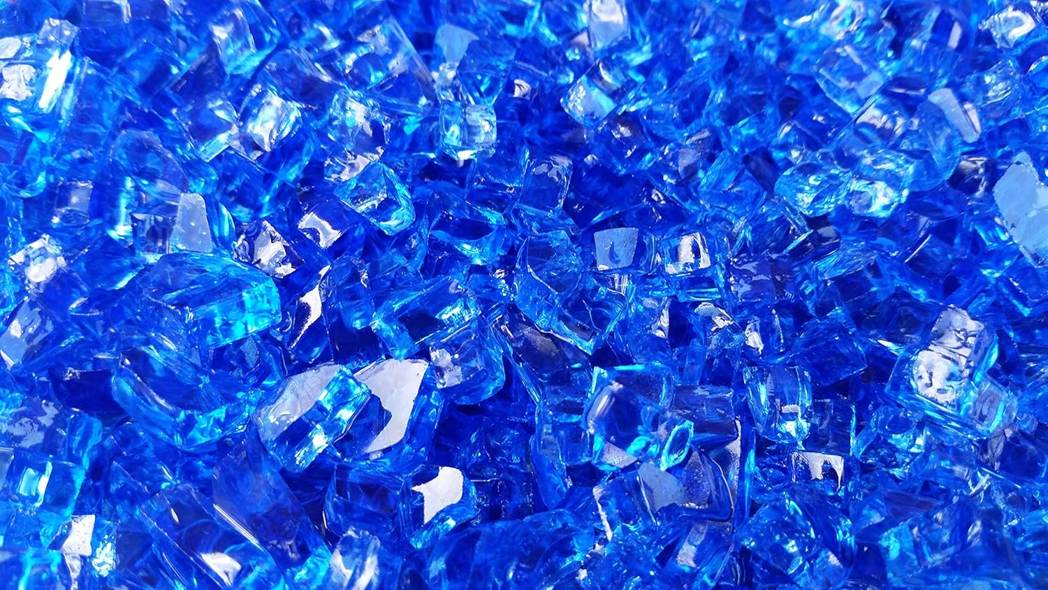 Fireglass for Fire Pits Fireplace Cobalt Blue 1/4" Fireglass Glass Pellets (10lbs)