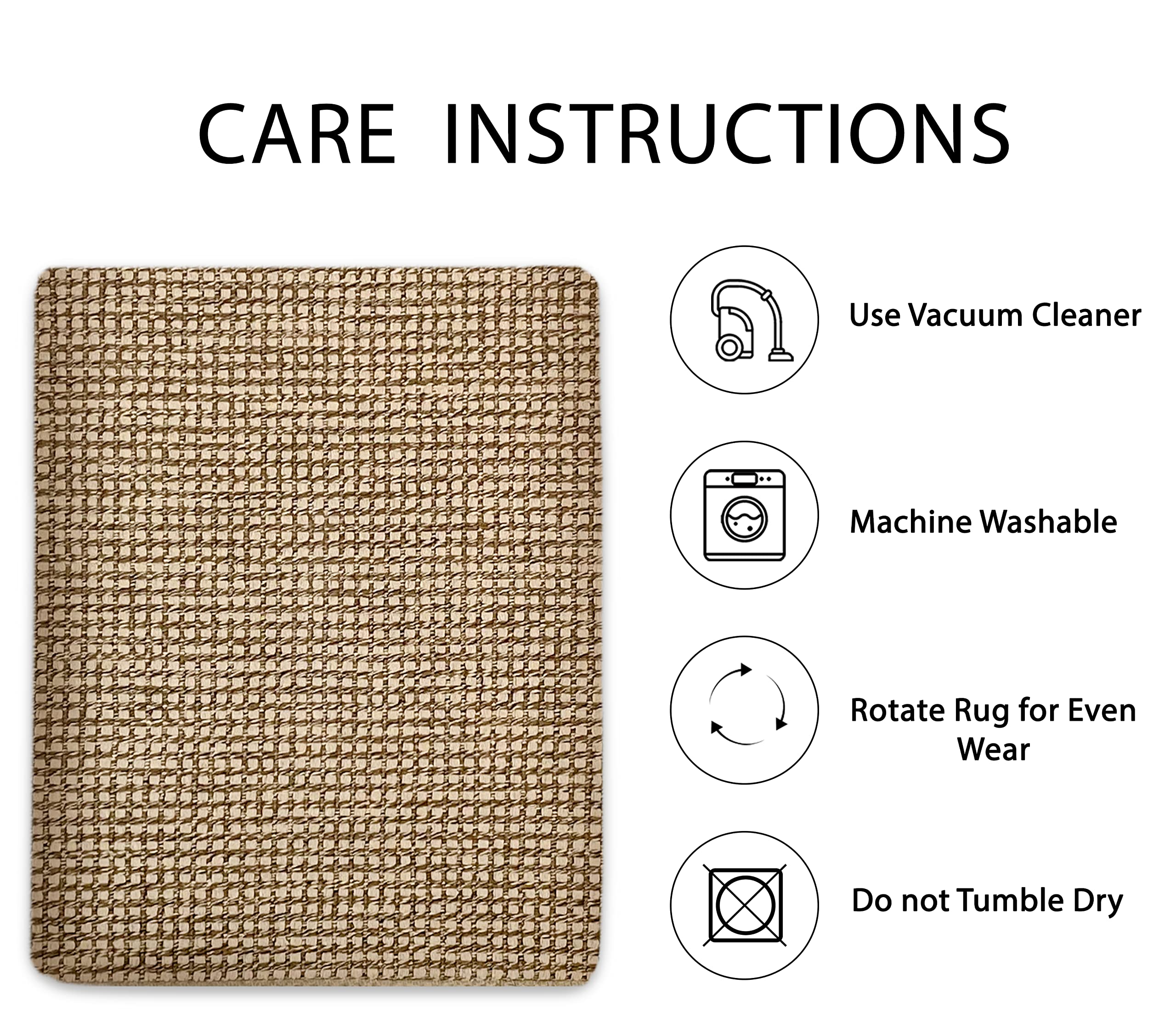 IOHOUZE Nature Runner Rug 2'x8', Machine Washable 100% Cotton Woven Farmhouse Runners for Hallway/Kitchen/Living Room/Bedroom/Laundry Room