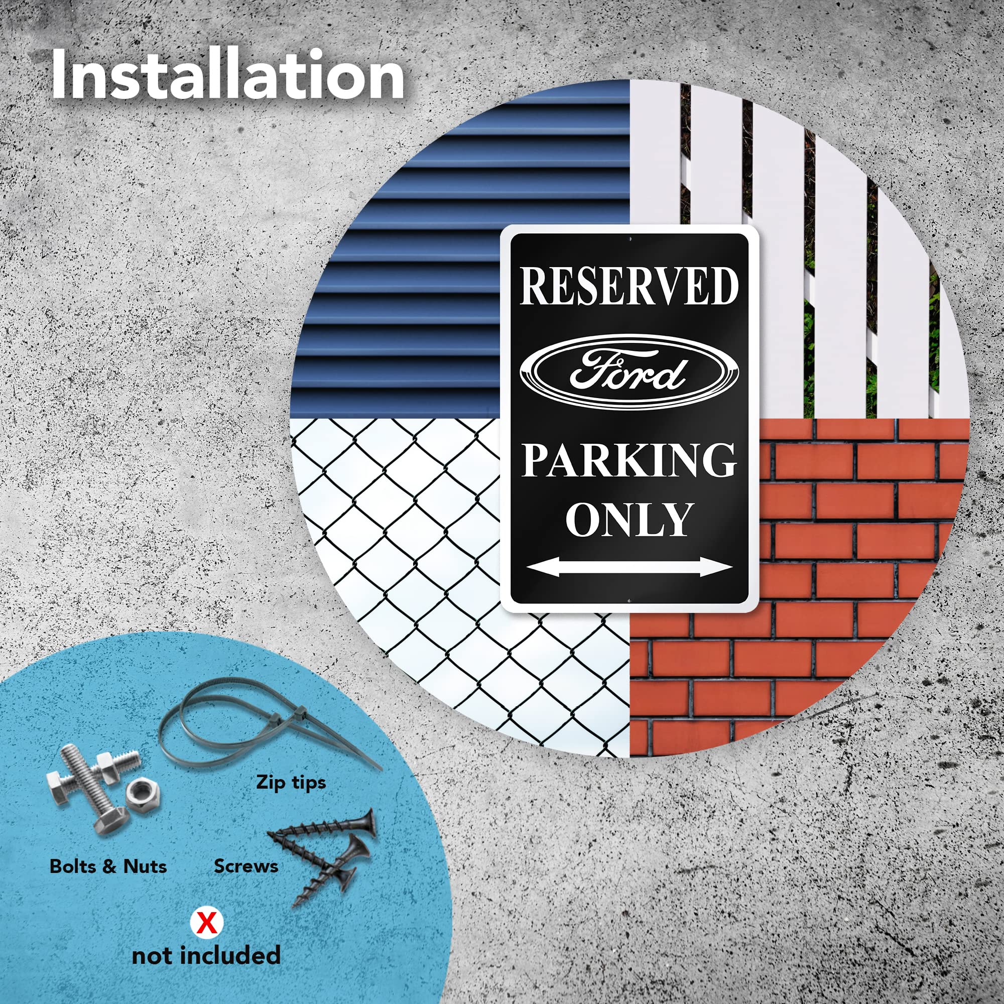 Amazon.com: Parking Only Sign for Ford Decor, 8x12 Aluminum Garage