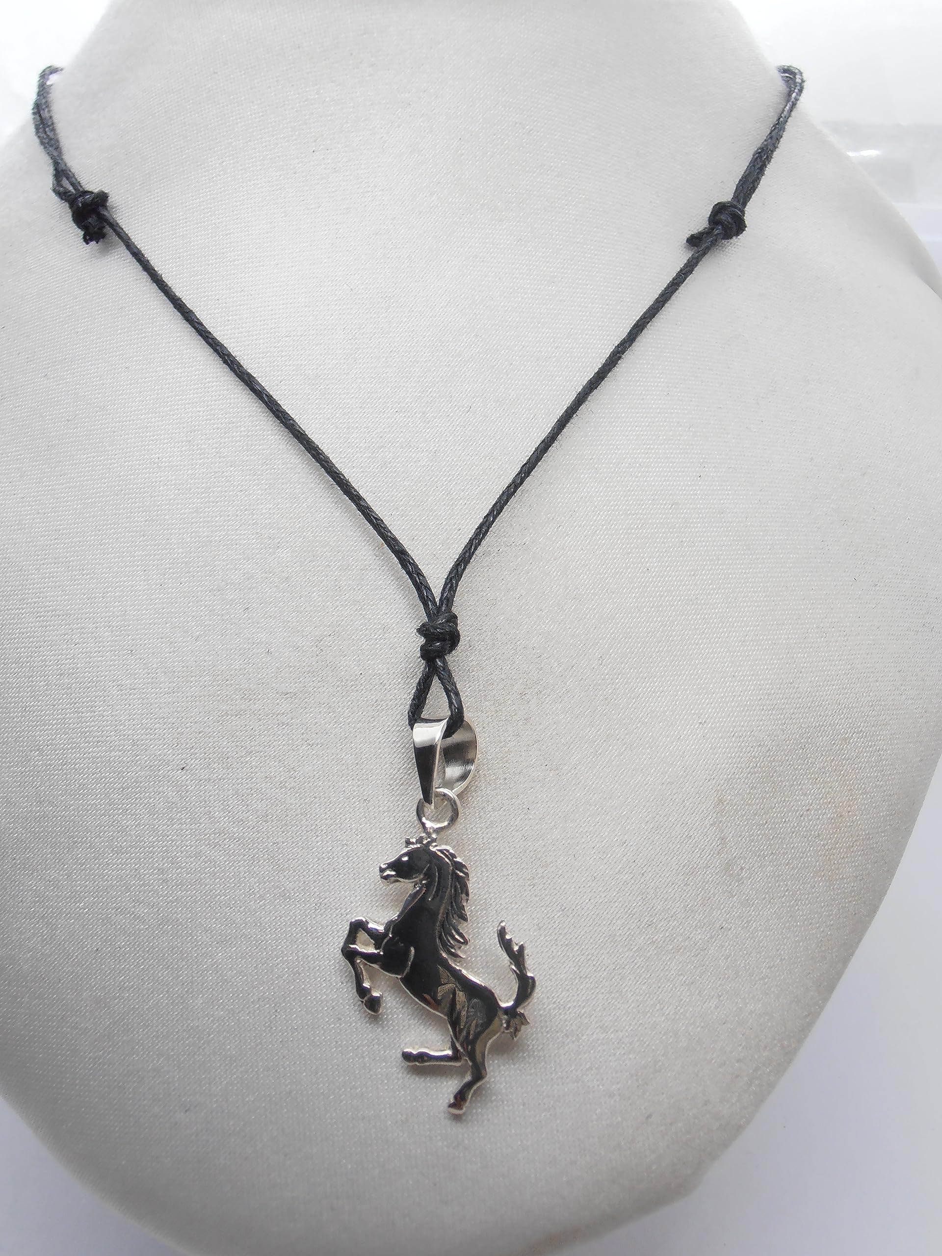 Cavallino Rampante : Ciondolo in Argento 925 - Cavallo - Scuderia - stemma - simbolo - logo - pendente -