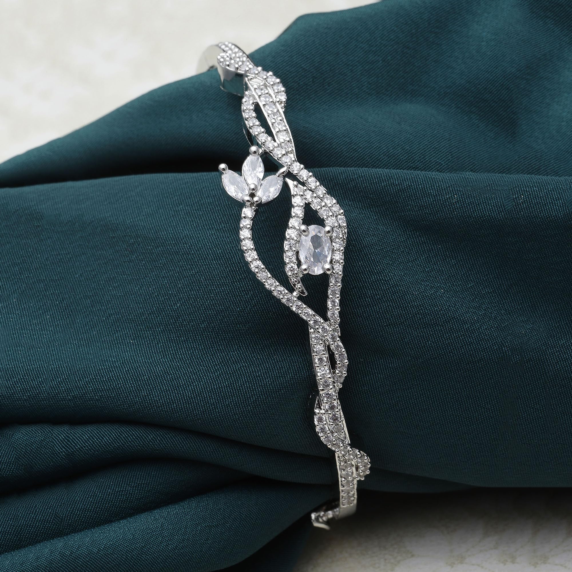 Handcrafted Rose Gold-Plated Charm Kada Bracelet