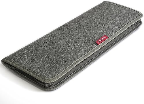 LeanTravel Estuche organizador de corbata para viaje con bolsa de almacenamiento para gemelos, color gris, Gris, Viajes