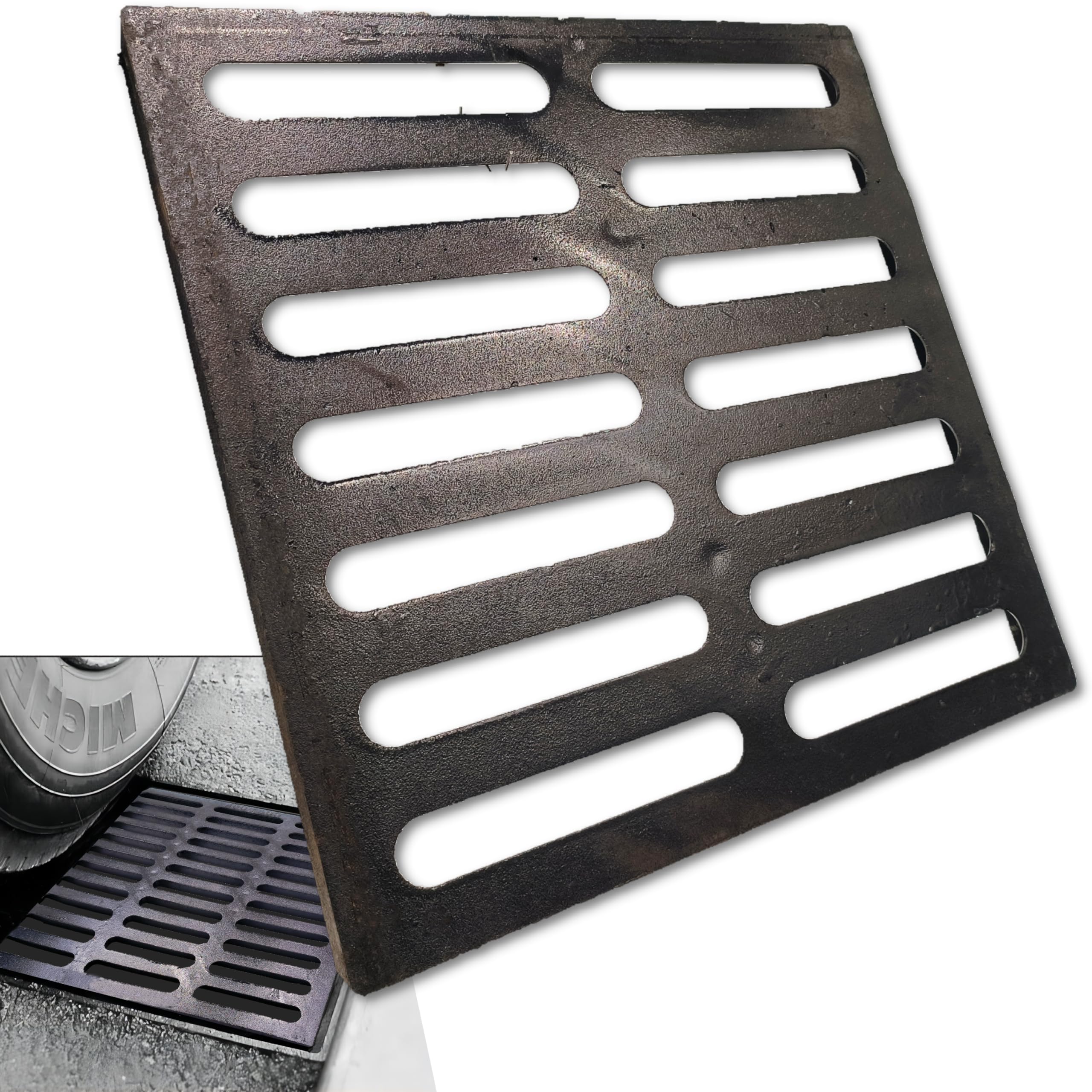 MASSLUNT Cast Iron Drain Grate for Vodaland Catch Basin, 16x16 Outdoor ...