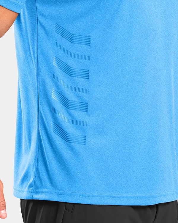 G Gradual Workout Shirts for Men Quick Dry Athletic Gym Running T-Shirt,Blue Heather,L by G Gradual - Used condition - Image 4