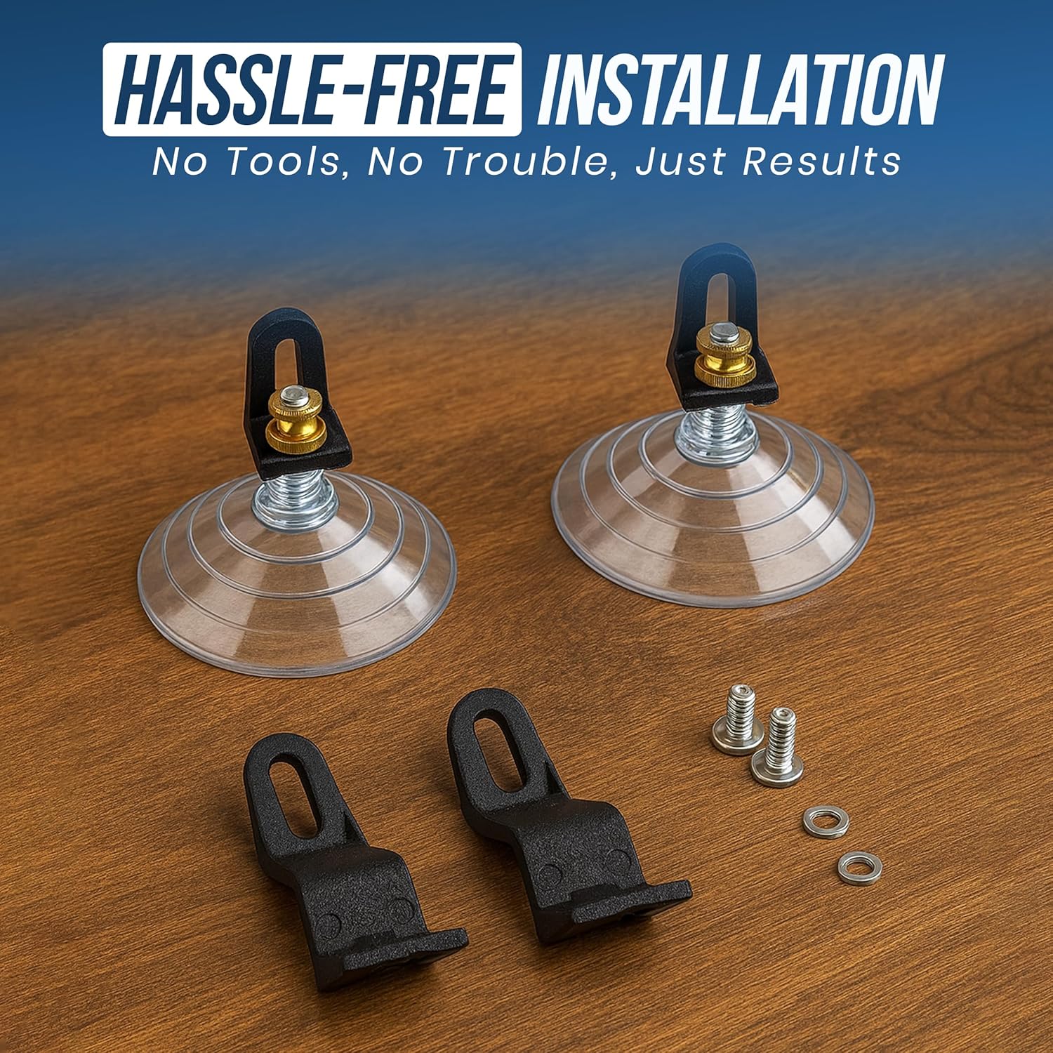UBL Suction Cup Mounting Kit for Feniex Fusion-S & Quad Stick Lights - Heavy-Duty Threaded Suction Cups for Emergency LED Light Bars - Swivel Mount Window Installation Kit