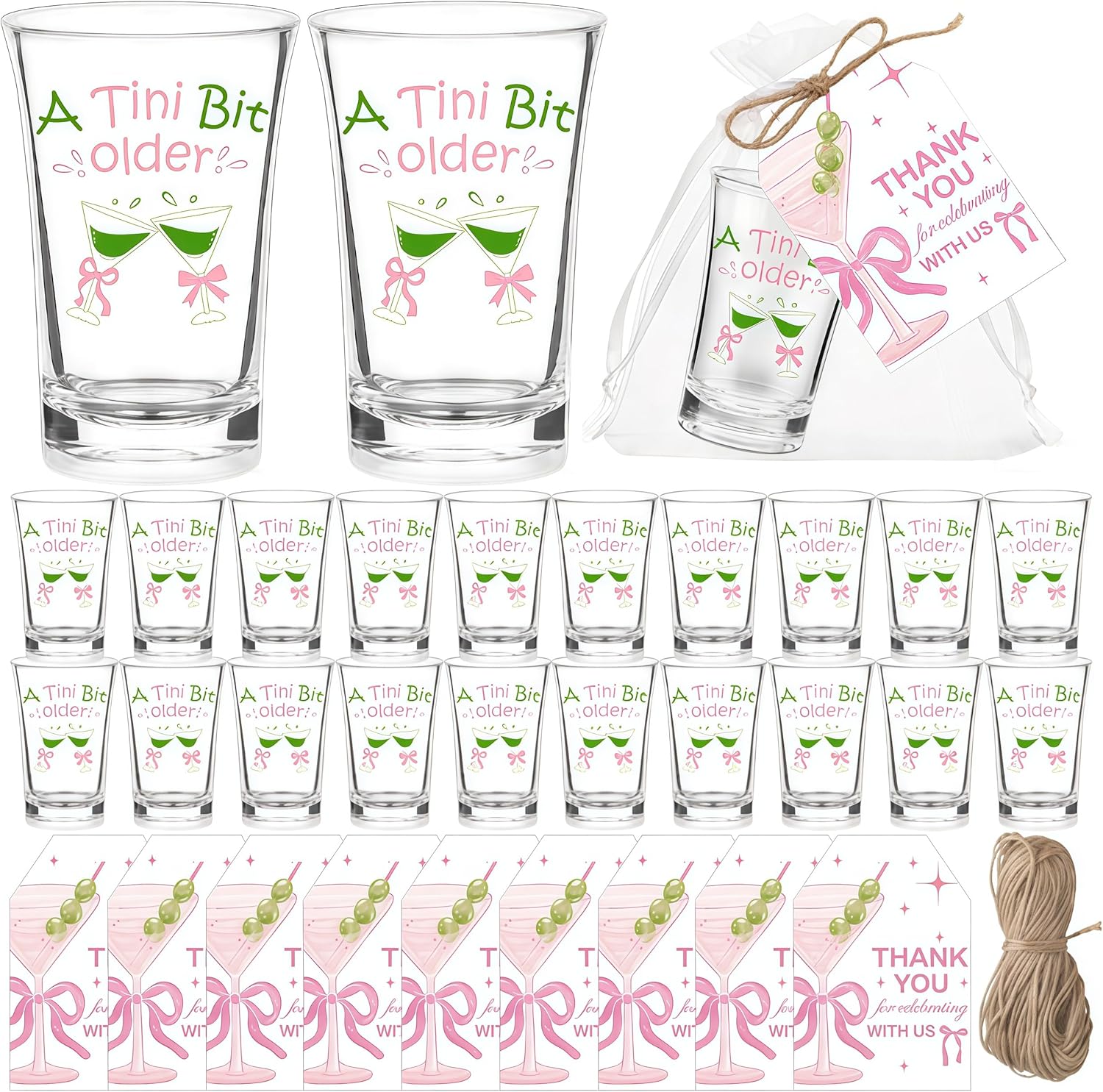 25 Set God Bless Party Favors Baptism Cross Acrylic Shot Glasses with Thank You Cards Religious Gifts for Guests First Communion Baby Shower Christening