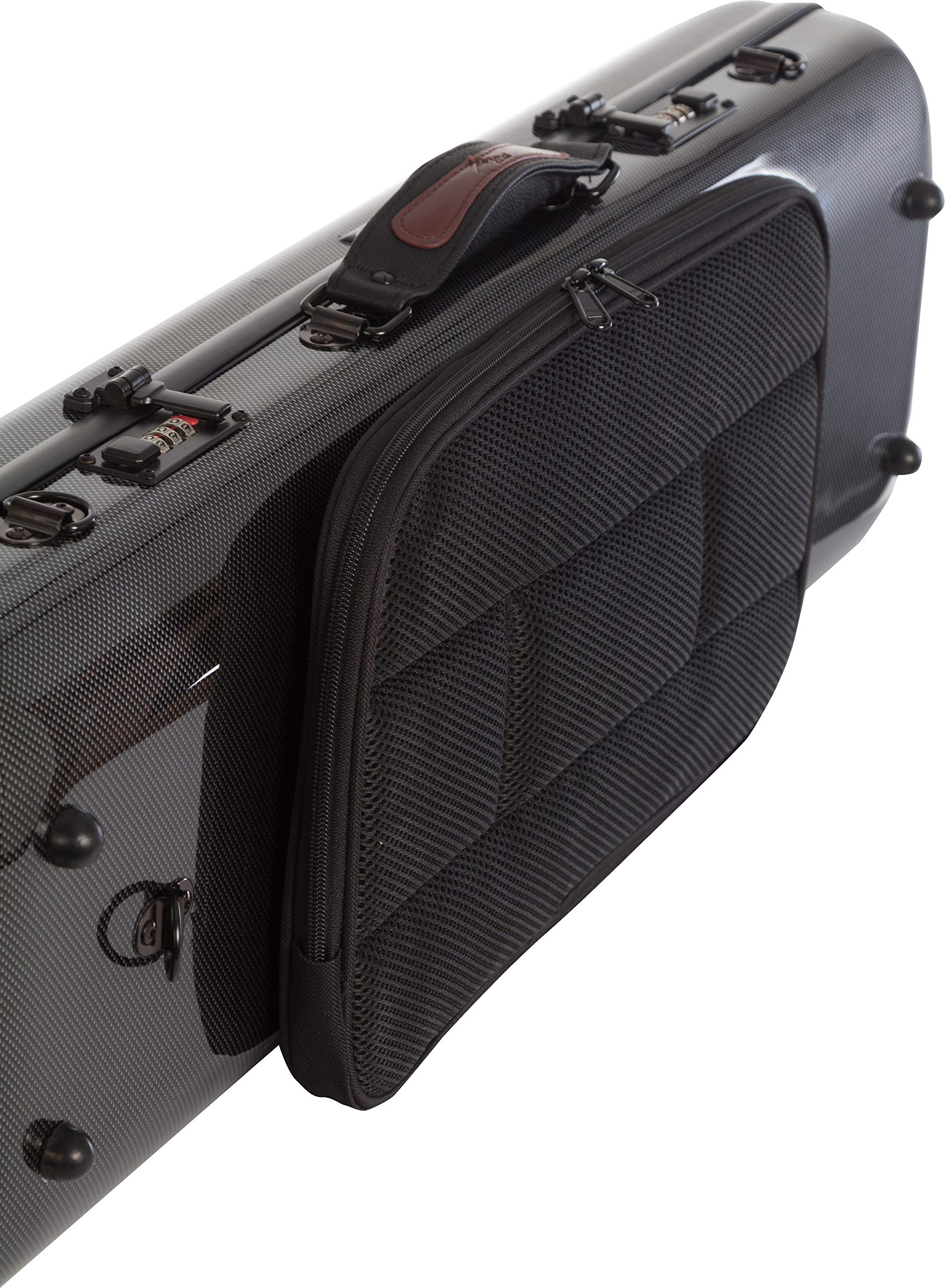 Geigenkoffer Fiberglass Safe Oblong 4/4 point schwarz - creme M-Case + Musiktasche