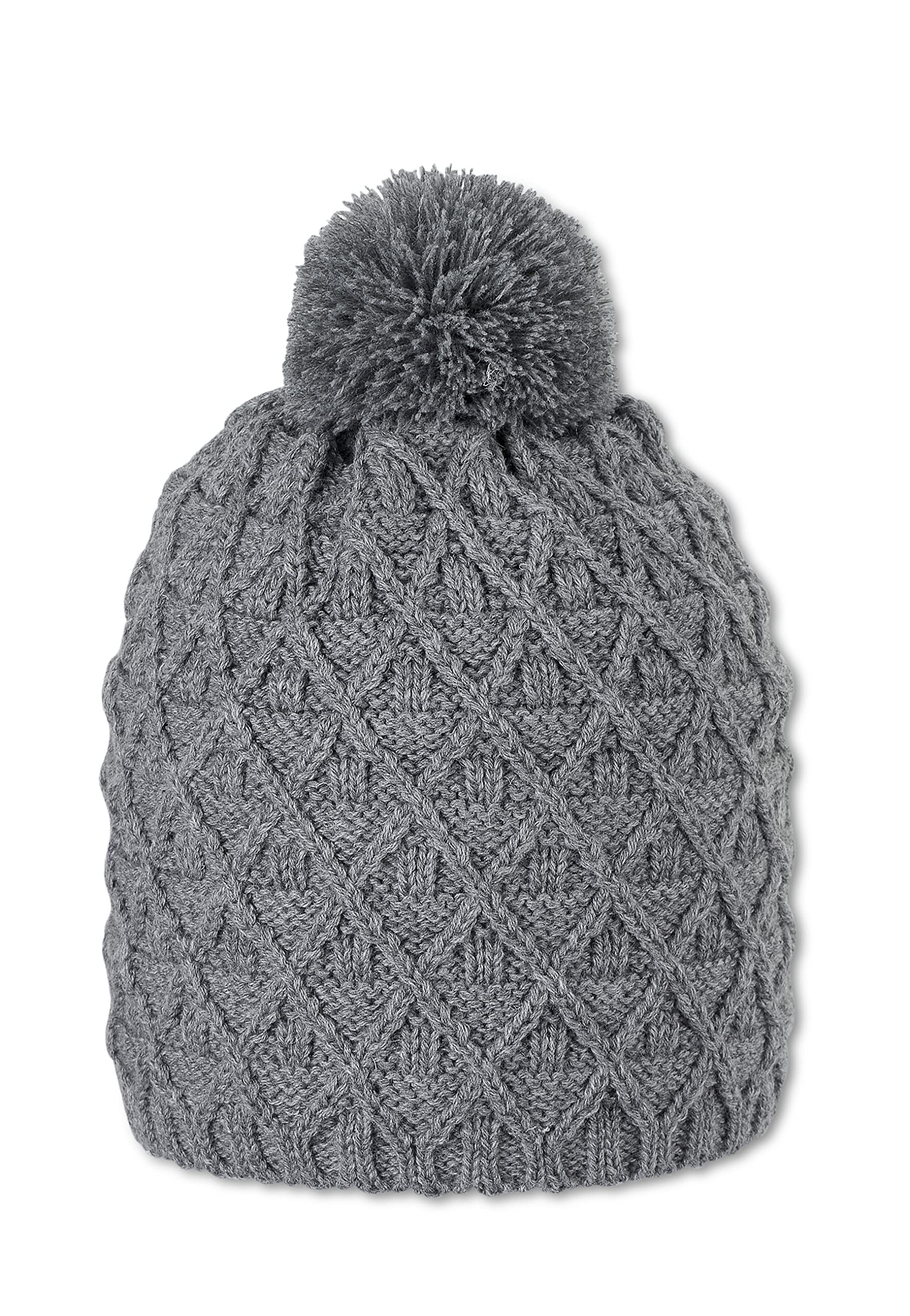Sterntaler Baby Mädchen Mütze Baby Bommelstrickmütze Raute