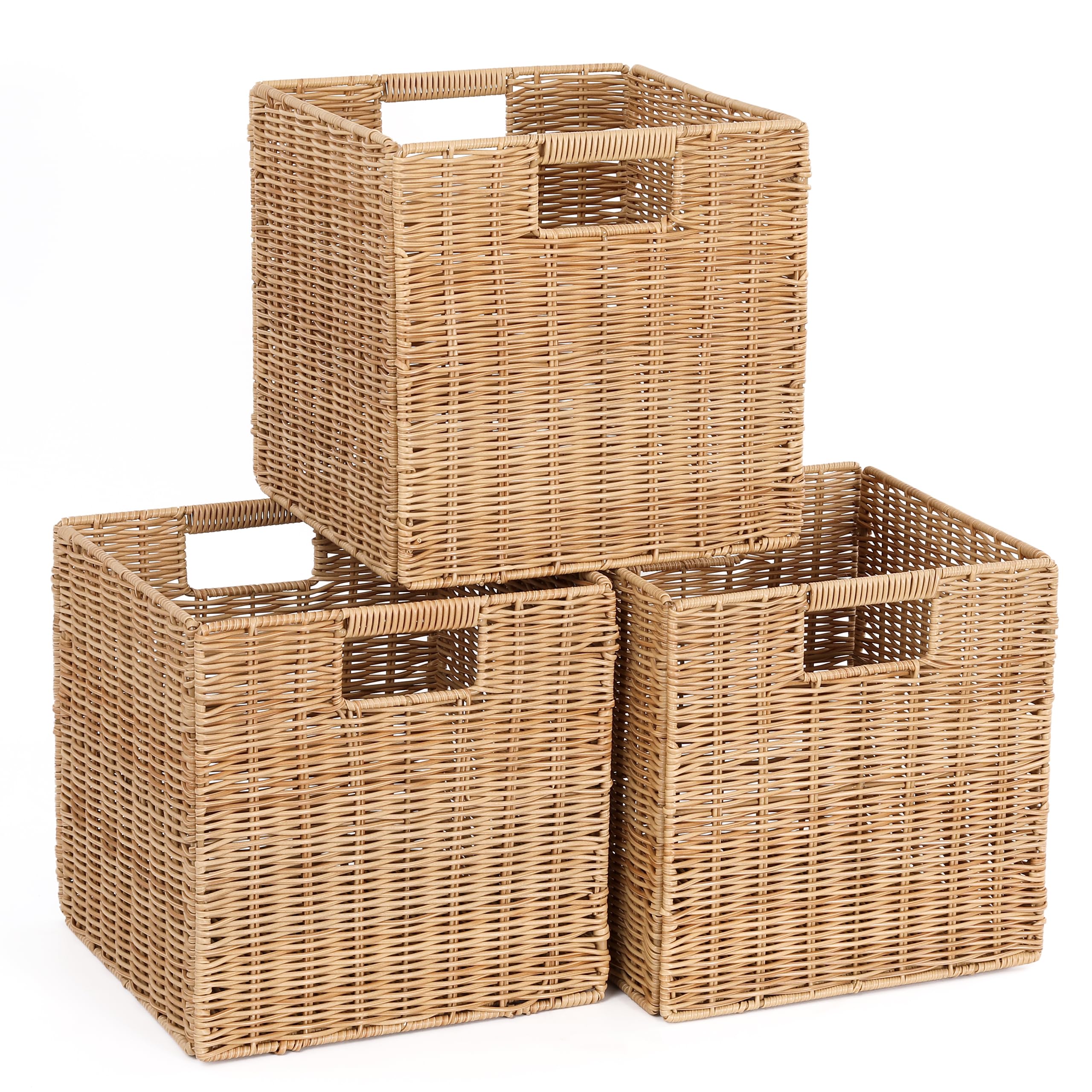 Cestini In Vimini Pieghevoli 10.5x26.7cm - Per Mensole Kallax, Organizzazione Casa - Confezione Da 1 - Foto 7