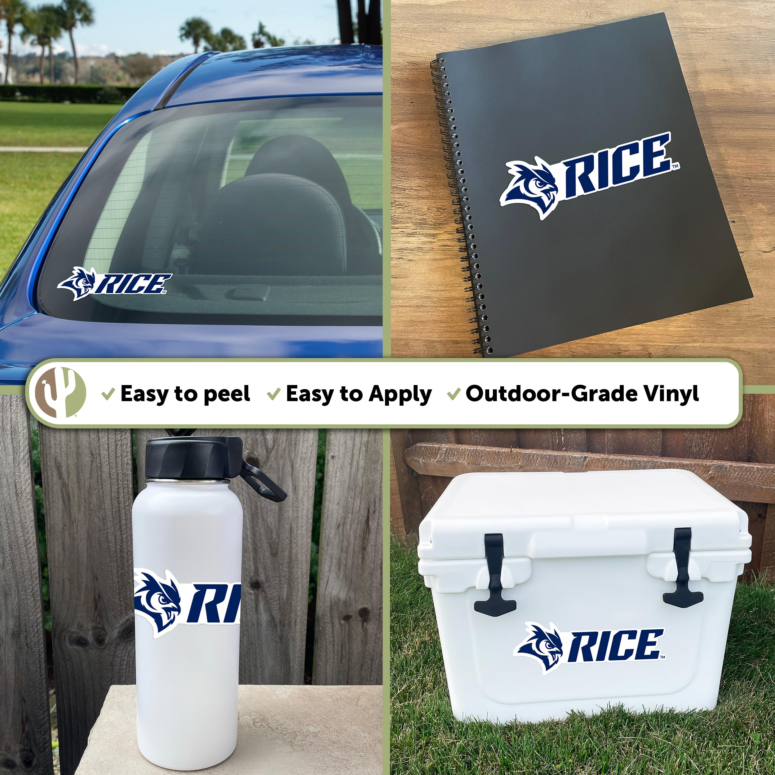 Rice University NCAA Sticker Decal Sheet - Laptop, Car, Water Bottle Decals - View #7