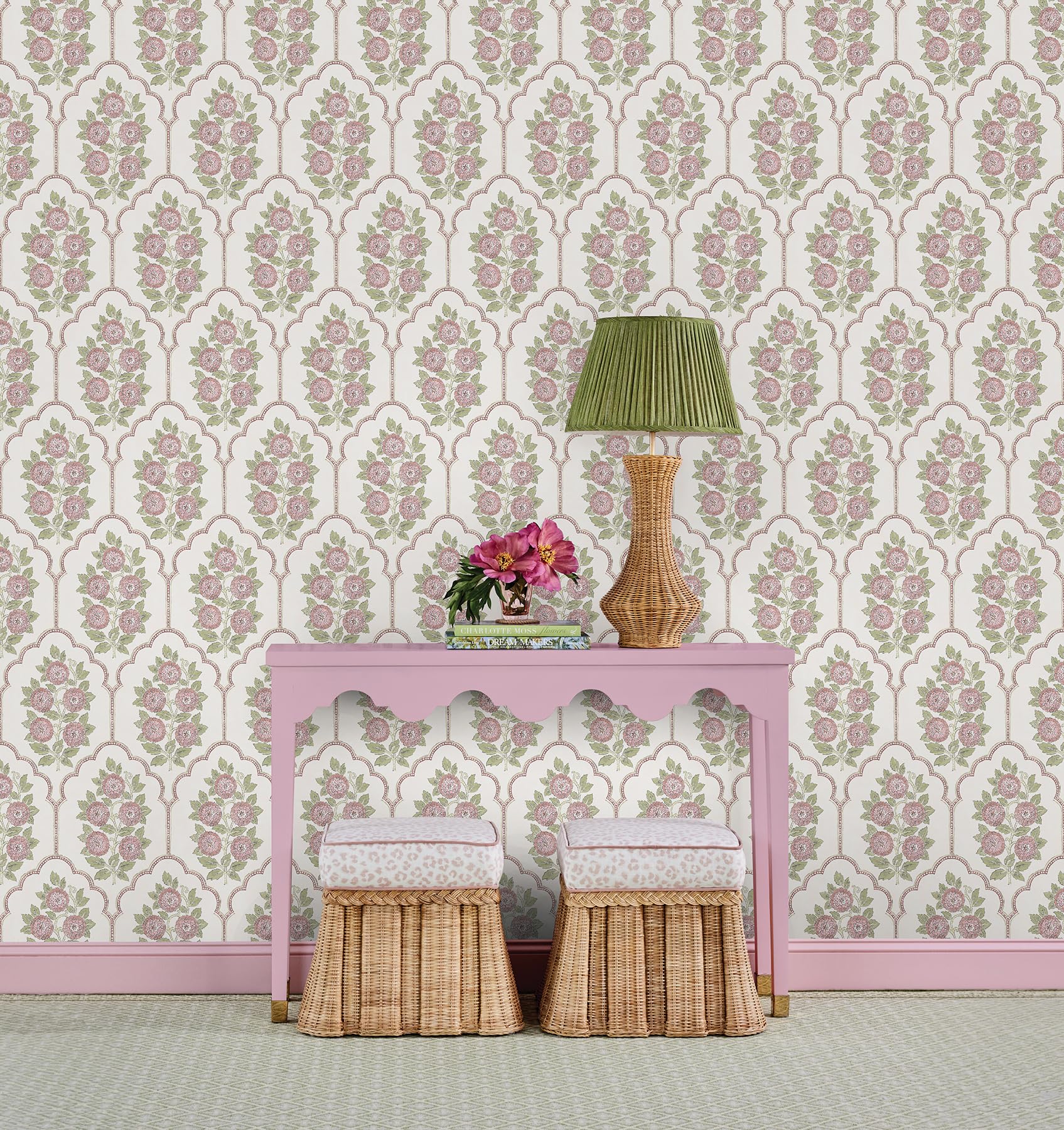 【新品タグ付き】caramel A VINTAGE FLORAL NextWall Primrose Floral Vintage Peel and Stick Wallpaper