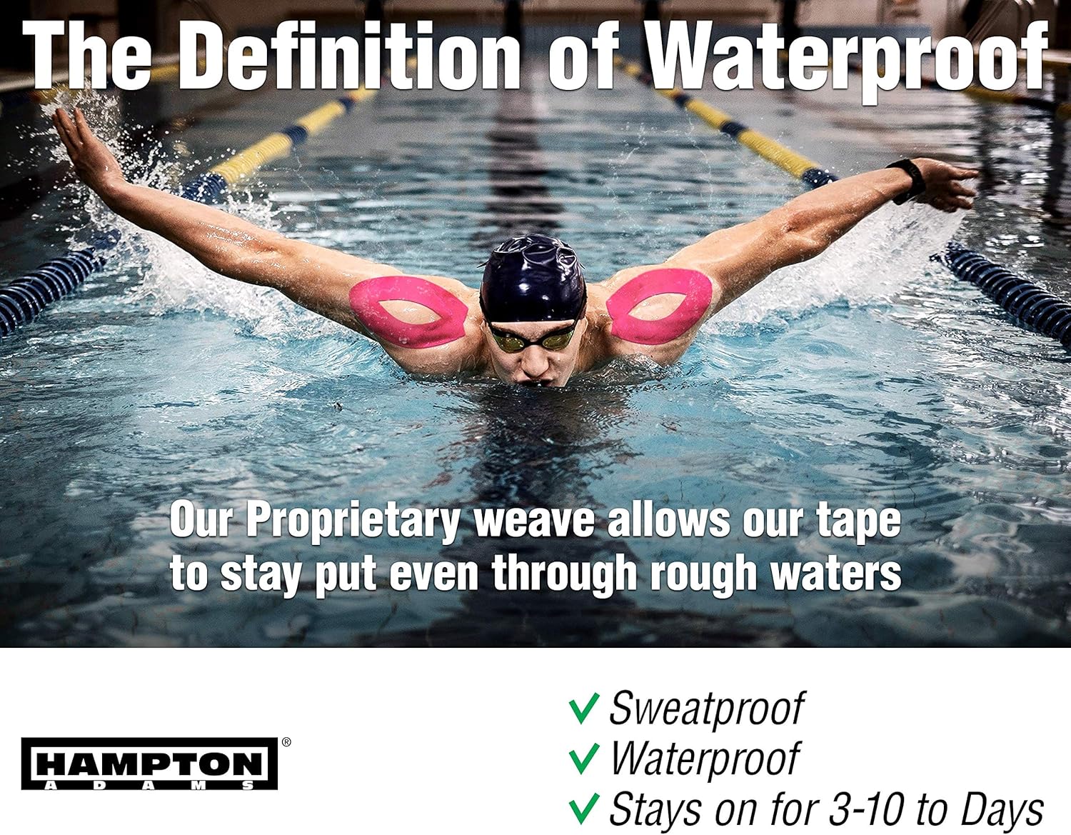 (2 Pack) Kinesiology Tape for Physical Therapy Sports Athletes – Latex Free Elastic, 16ft Water Resistant Kinetic Uncut Kinesiology Tape for Knee Pain, Elbow & Shoulder Muscle - Pink: Health & Personal Care