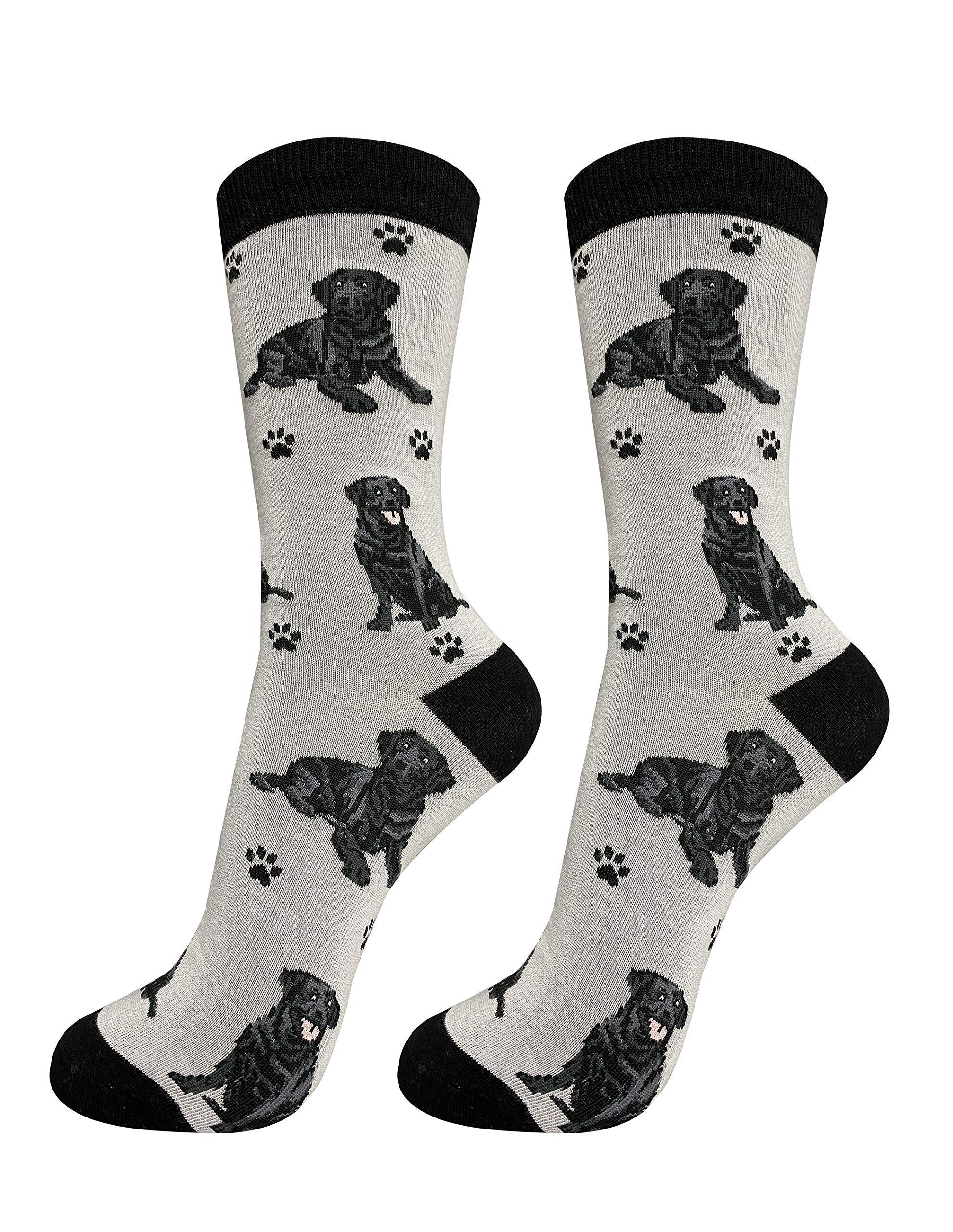 Pet Lover Socks - Fun - All Season - One Size Fits Most - For Women And Men – Dog Gifts (Black Labrador)