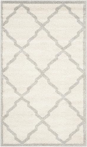 Vista 212 de Safavieh Amherst Collection amt421b Gris Claro y Beige Interior/exterior Area Rug, Polipropileno