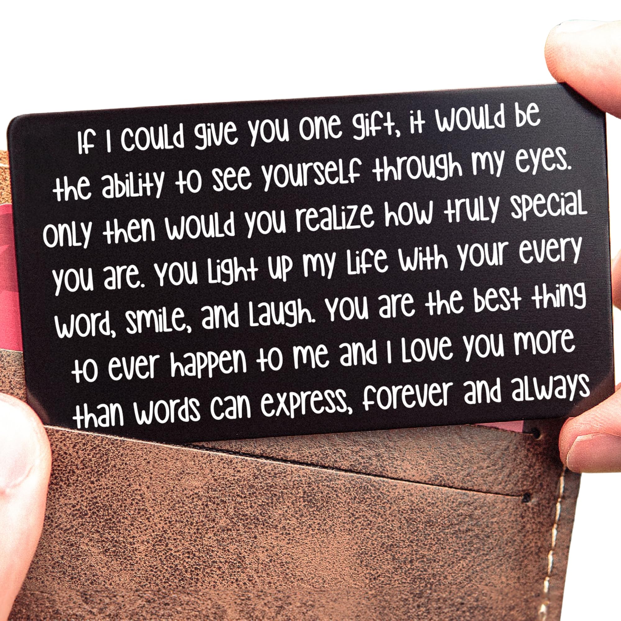 Amazon.com: Red Dot Laser Engraving I Love You Card for Him Her