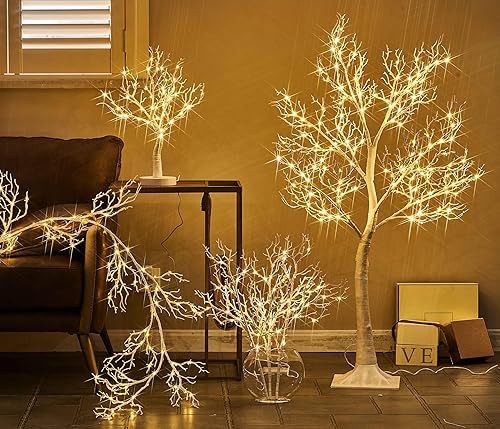Miniatura 4 de LITBLOOM Guirnalda iluminada con temporizador, 120 luces LED de 6 pies, guirnalda decorativa con luces que funciona con pilas para interiores y