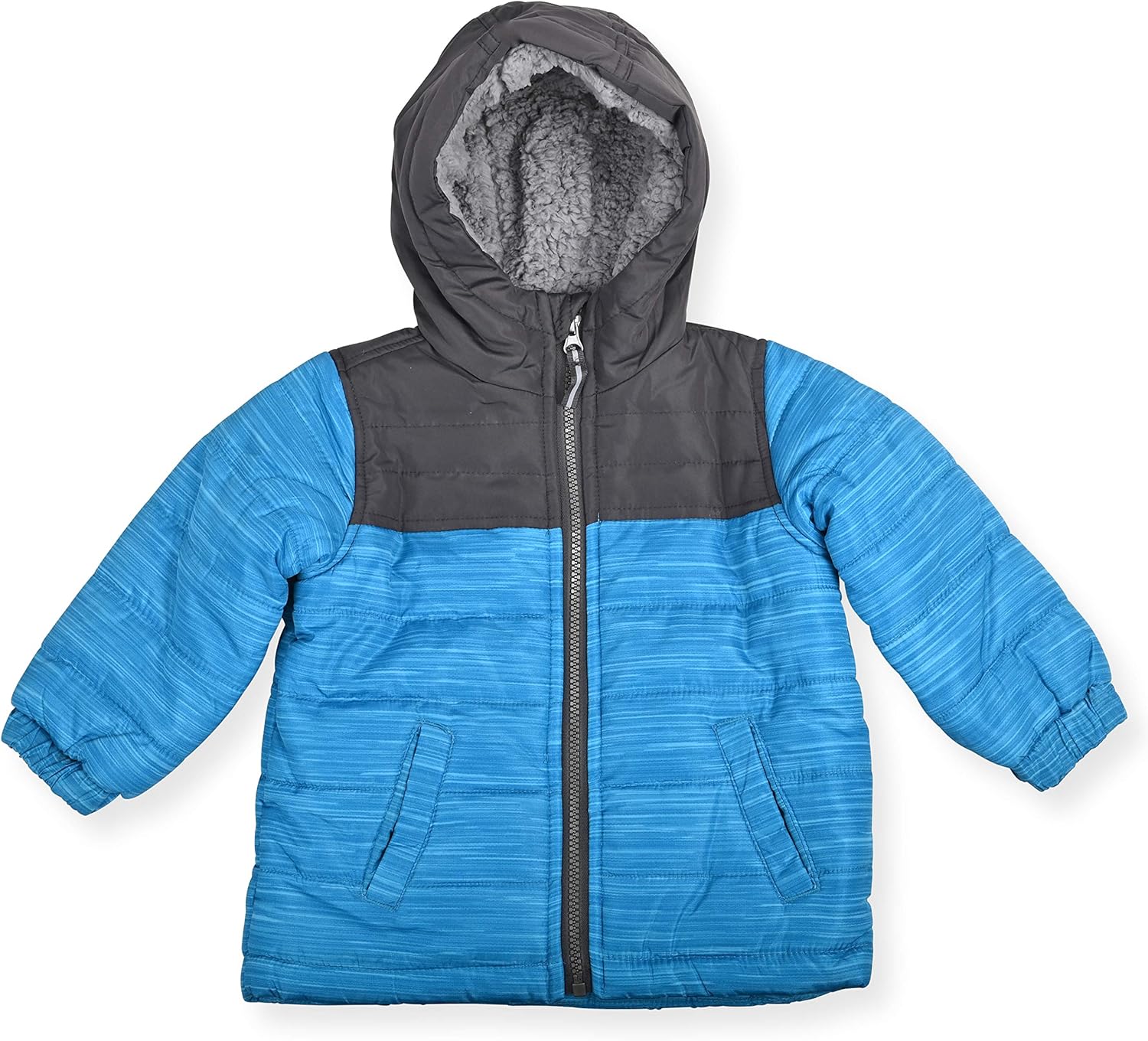 Arctic Quest Boys' Bib Snow Pants and Ski Jacket Water-Resistant Snowsuit For Kids Winter Hooded Jacket - Image 2