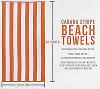 Vista 11 de Utopia Towels 4 Pack Cabana Stripe Beach Towel, 30 by 60 Inches, Oversized 100% Ring Spun Cotton Pool Towels, Highly Absorbent Quick Dry Bath Towels
