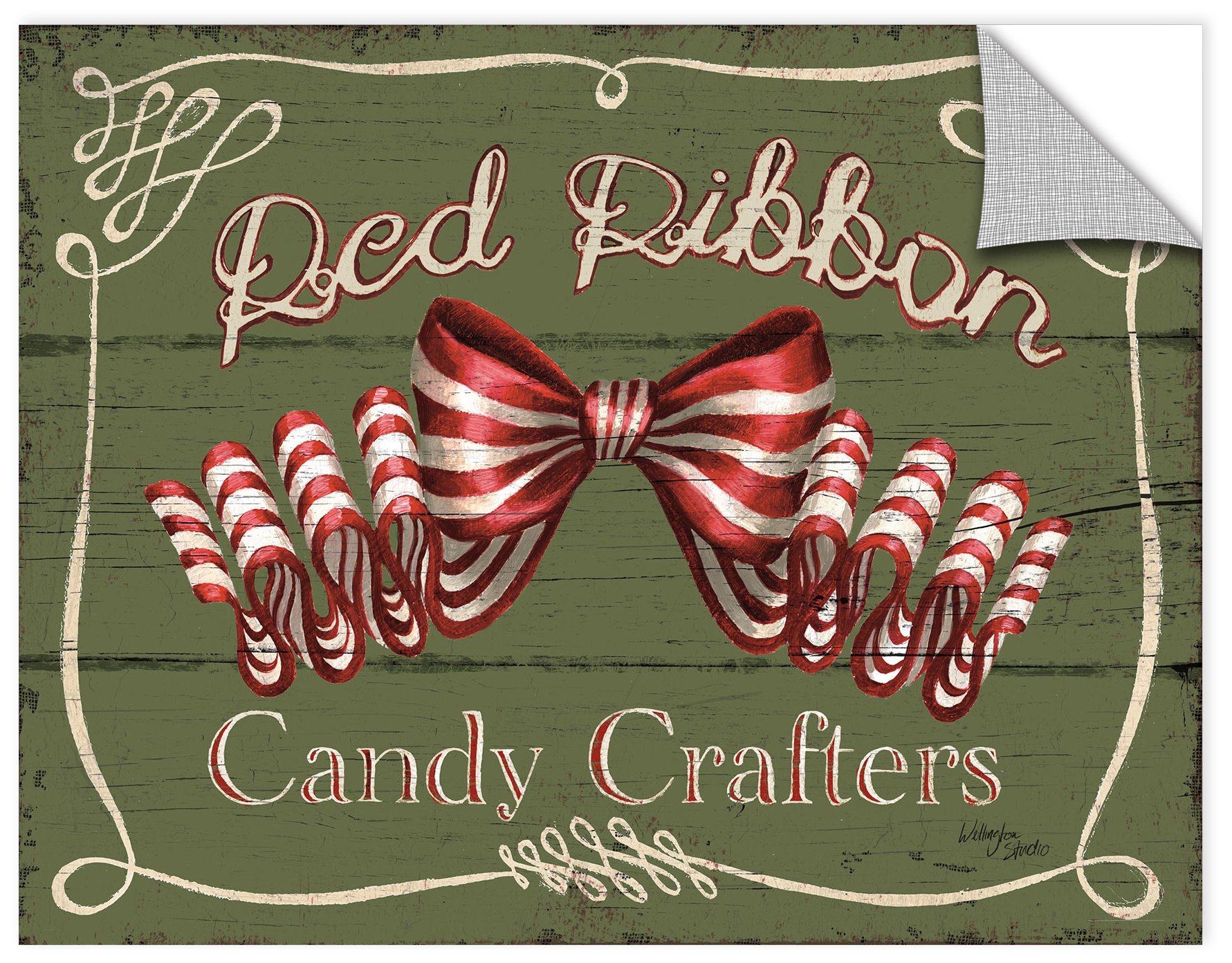Studio Wellington ''Holiday Candy Shops III'' Removable Wall Art Mural, 36X48
