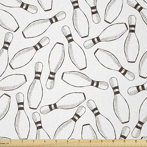 Miniatura 5 de Ambesonne The Yard, tela de jirafa estilo de dibujos animados que caminan entre árboles pequeños sobre fondo grunge, tema de sabana, tela de punto