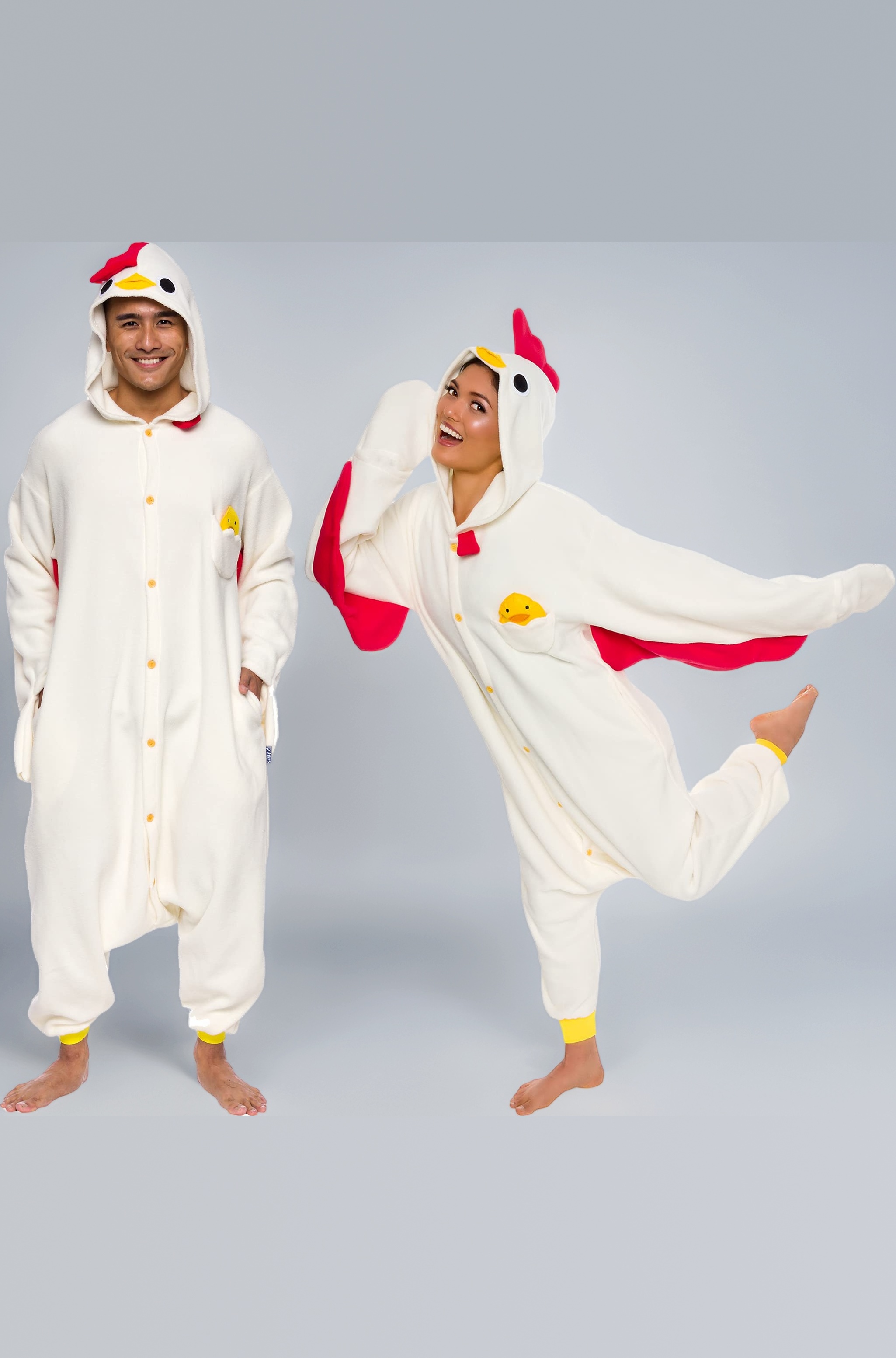 Unisex Adult Pajamas - Plush One Piece Cosplay Chicken Animal Costume