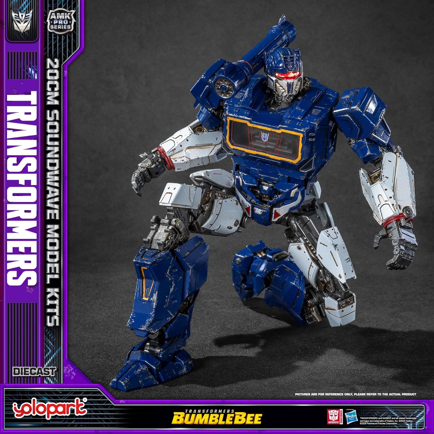 YOLOPARK Transformers:AMK PRO Soundwave and Ravage,7.87 Inch Transformers Action Figure with Upgraded Weaponry and Magnetic Control LED,Highly Articulated Collectible Model Kit Set for Ages 15 and Up