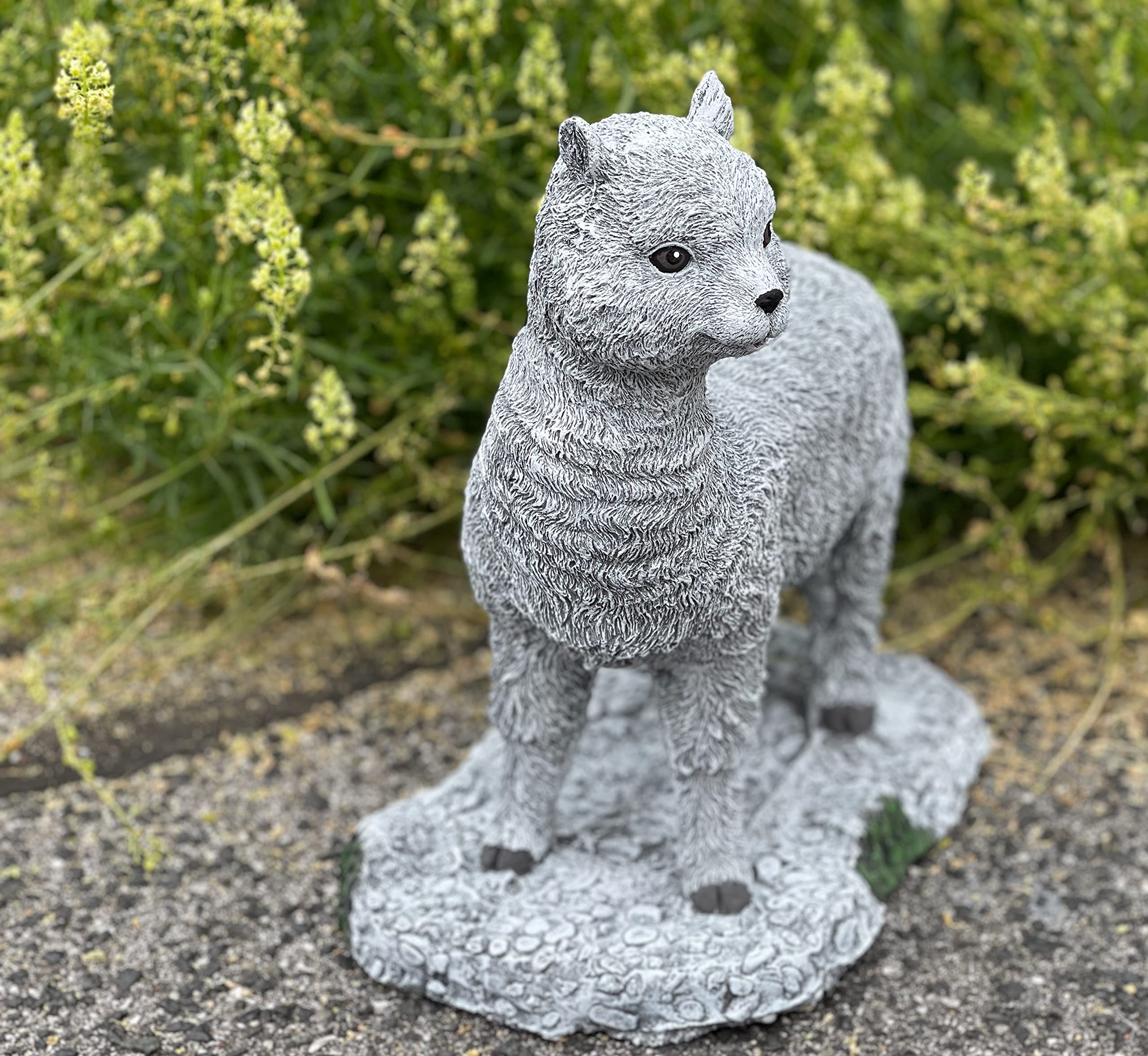 stoneandstyle Steinfigur Alpaka frostfest Steinguss Gartenfigur wetterfest
