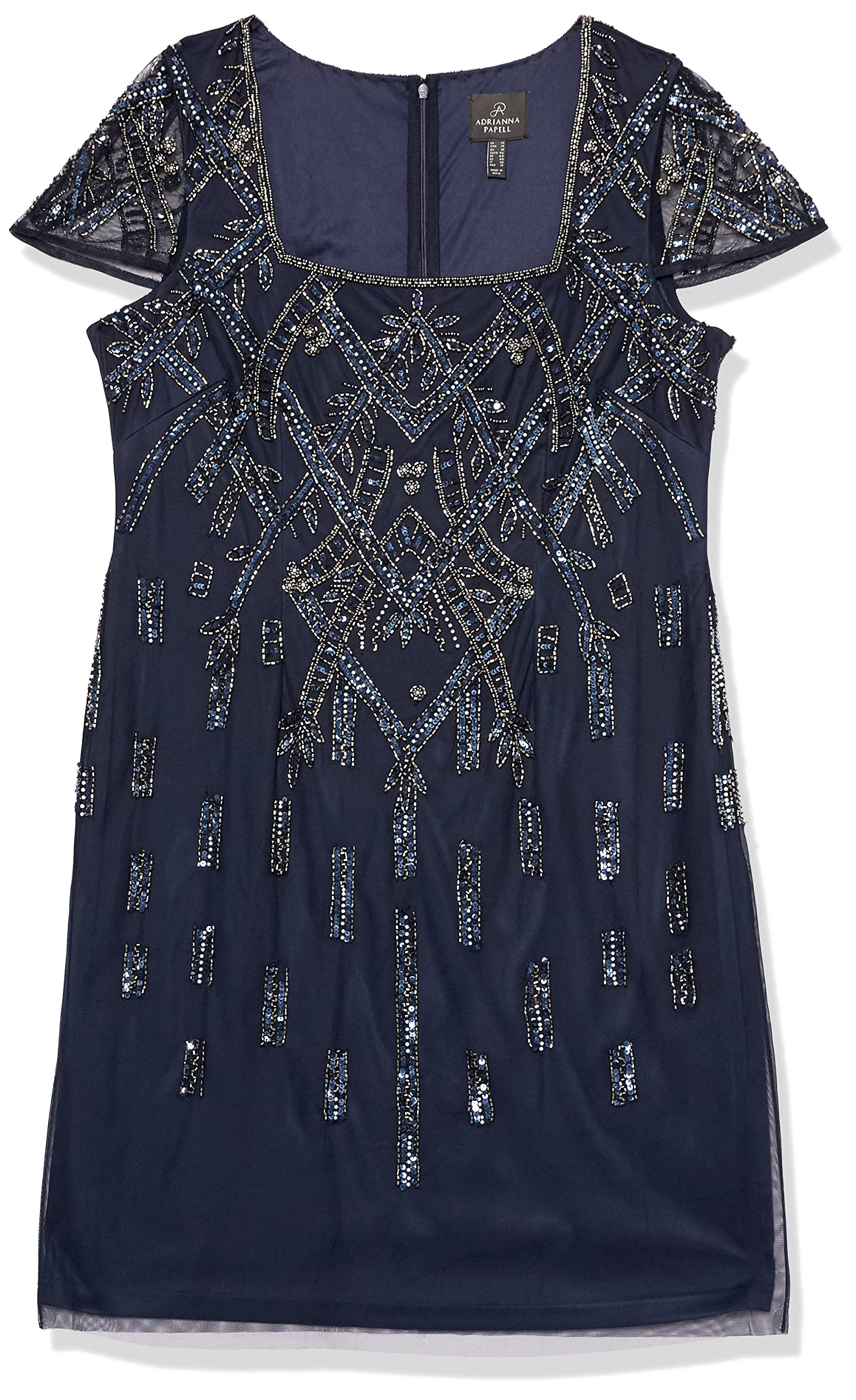 Adrianna PapellWomen's Beaded Cap Sleeve Dress