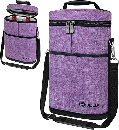 Miniatura 32 de Bolsa para transportar botellas de vino de 2 y 3 botellas. negro