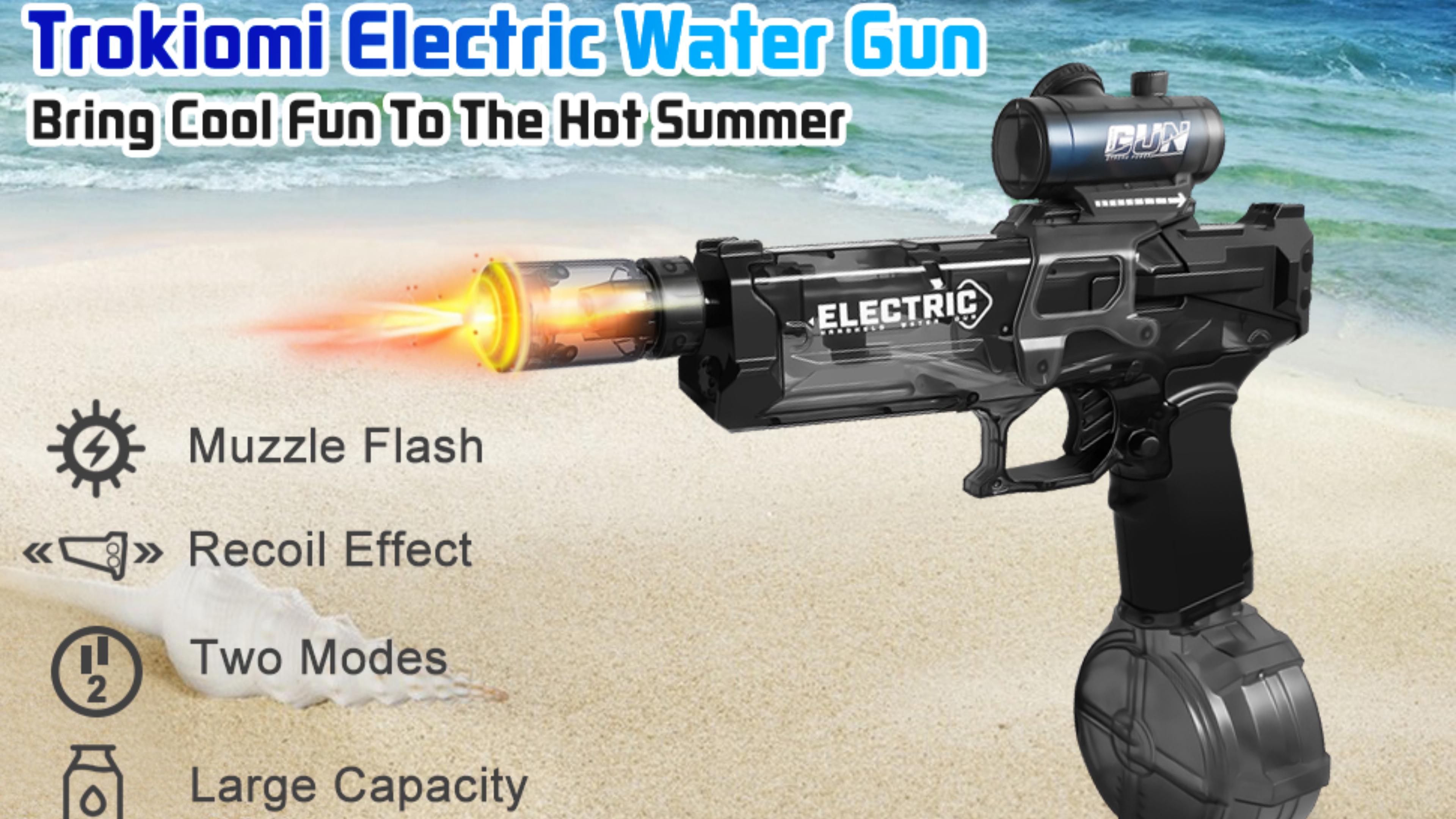 Amazon.com: Trokiomi Super Electric Water Gun with Muzzle Flash