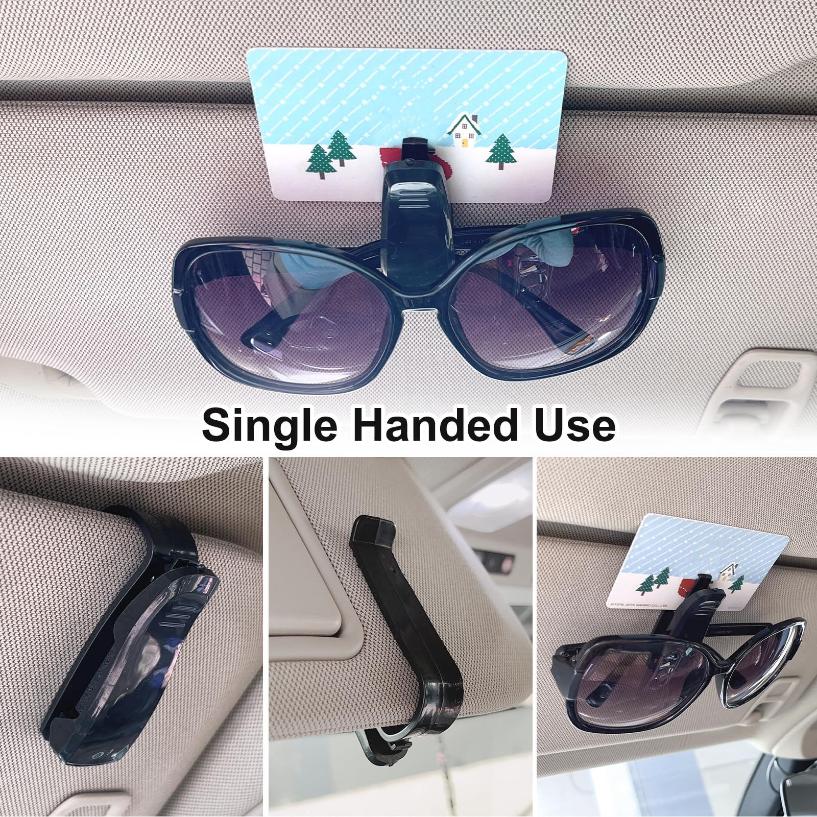 3 Pezzi Clip per Occhiali da Auto, Clip per Occhiali da Sole per Auto