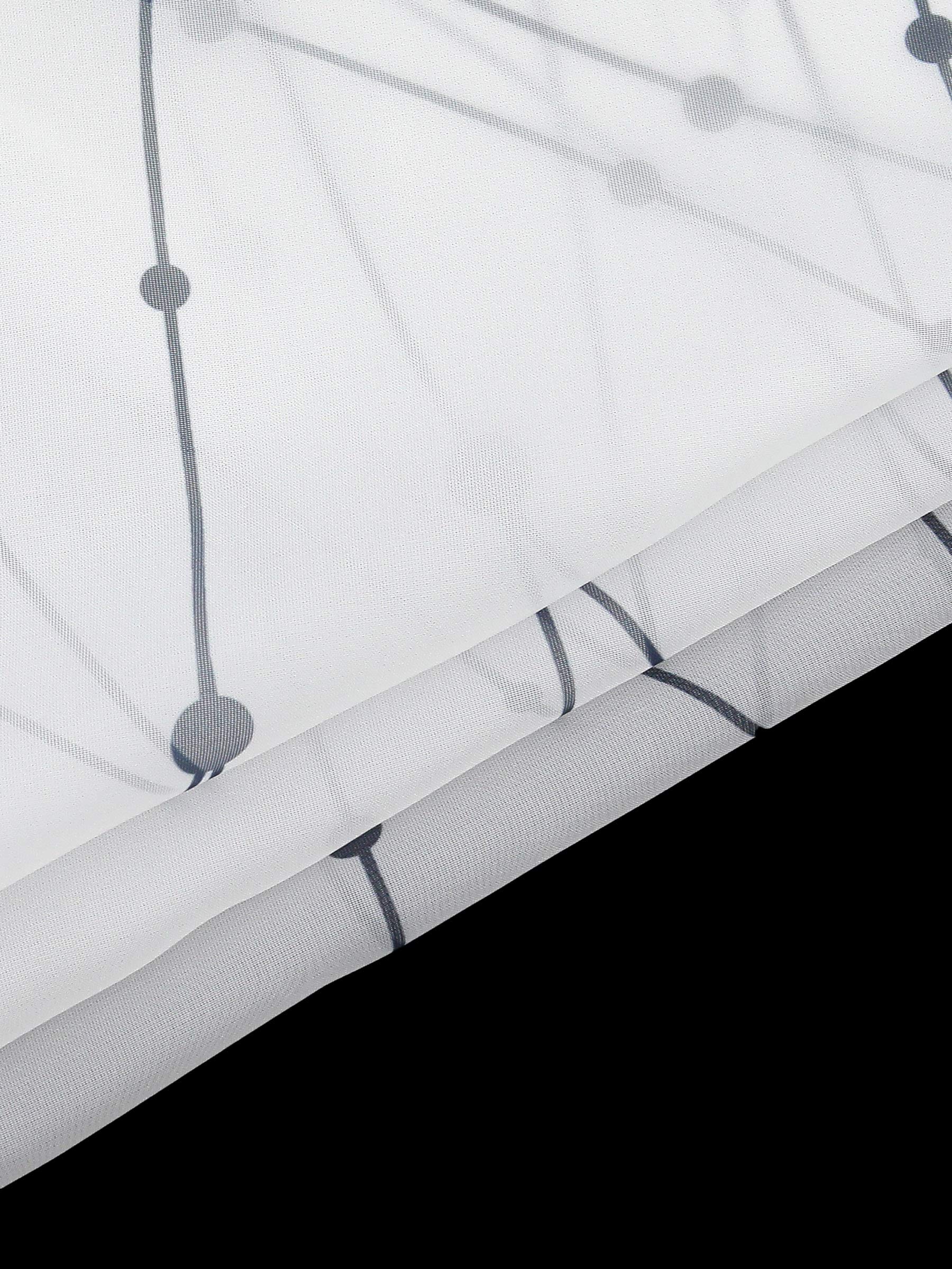 Joyswahl Voile Schiebegardine mit Klettband »Betty« transparenter Schiebevorhang mit Streifen, Grau, BxH 57x245cm (2 Stück), inkl. Beschwerungsstange