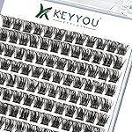Lash Clusters,96 Pcs Cluster Lashes D Curl 14mm DIY Lash Extensions Eyelash Clusters,KEYYOU Volume Wispy Individual Lashes Soft&Comfortable Easy DIY at Home(Y06,D-14mm)