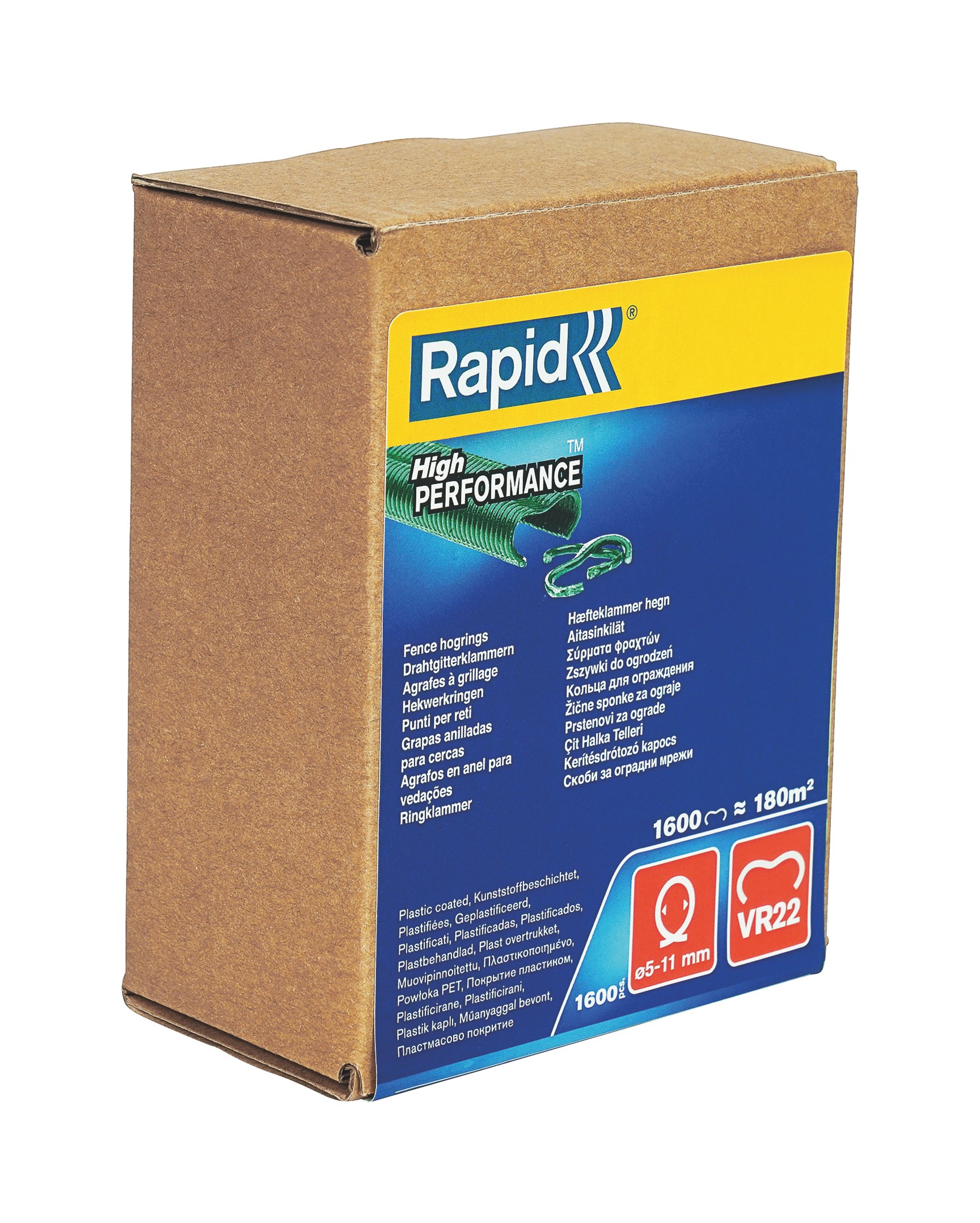 Rapid 23468100 Pinza Per Reti, Blu & 40108811 Punti Per Reti, Verde