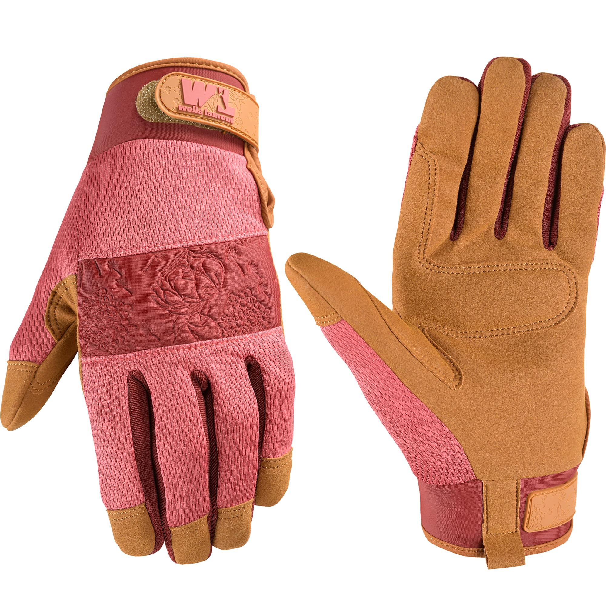 Wells Lamont Women's Synthetic Leather Work Gloves, Adjustable Wrist, Small