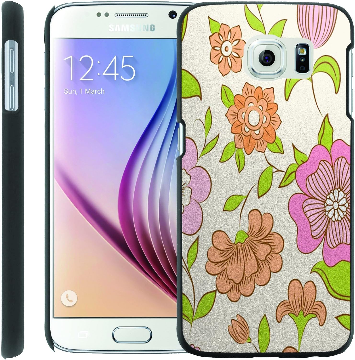 [ManiaGear] [GUARD] Design Graphic Image Shell Cover Hard Case (Simple Flower) for [Samsung Galaxy S6]
