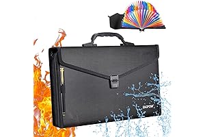 ENGPOW Accordion File Organizer: Fireproof, Expanding File Folder Briefcase for Seamless Document Management
