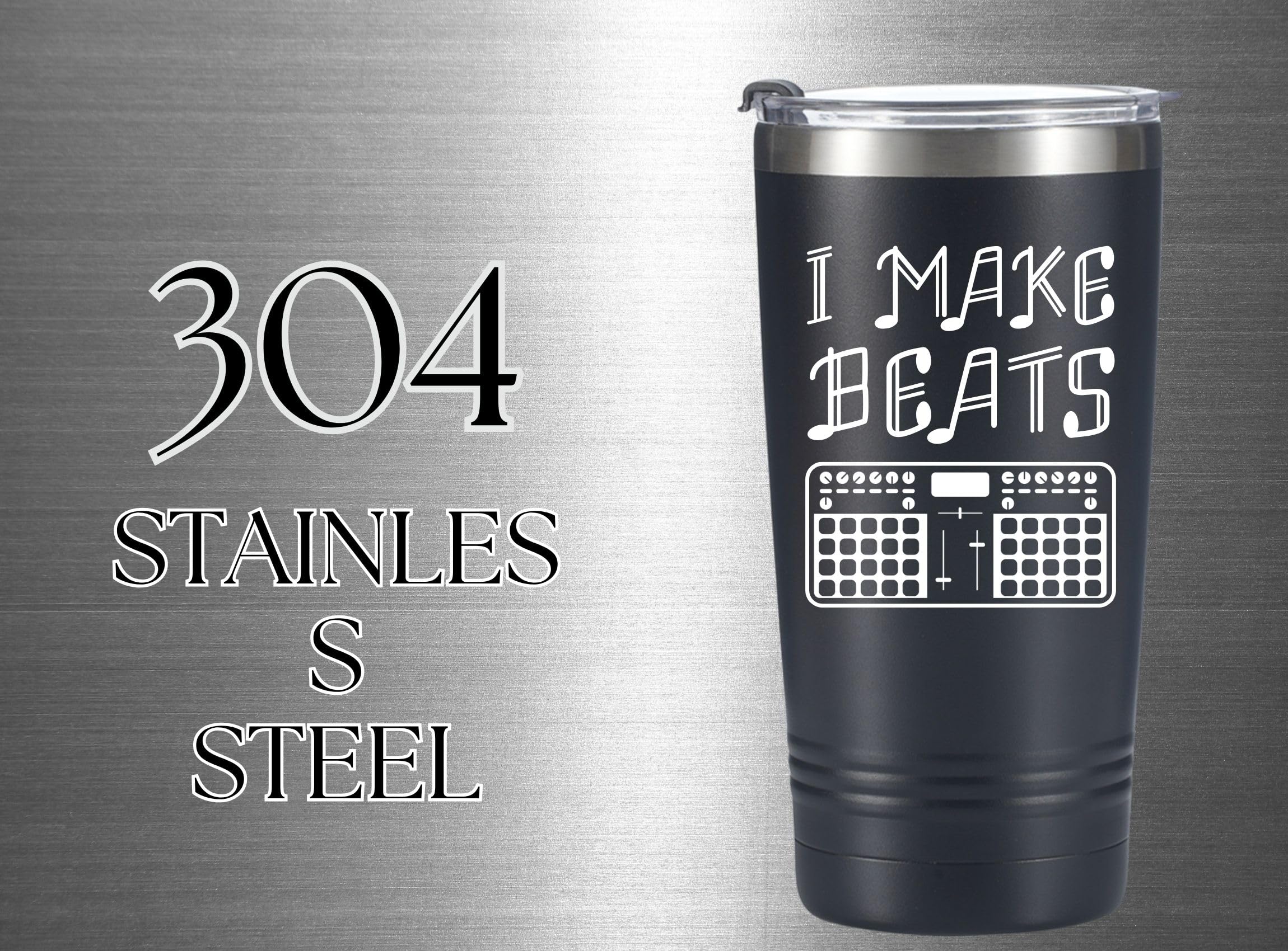 Onebttl Music Producer Gifts, Cool DJ Gifts for Christmas, Birthday, 20oz Stainless Steel Tumbler with Lid Straw