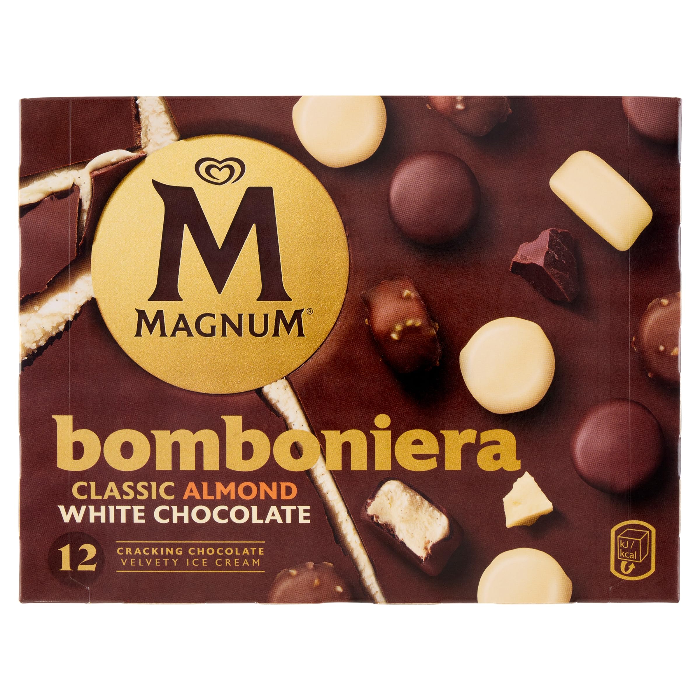 Algida Magnum 12 Gelati Bomboniera Mandorle e Cioccolato, 104 g (Surgelato)
