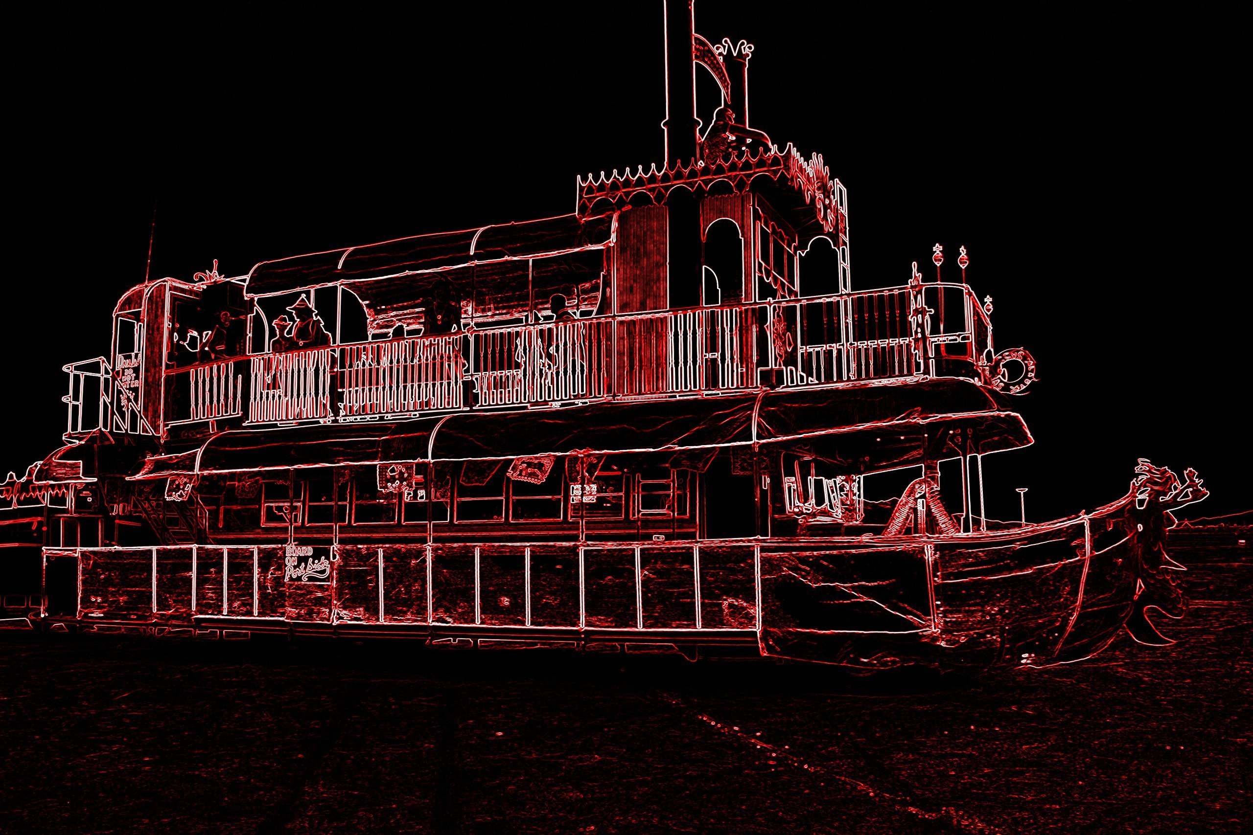 Riverboat In Neon - Fine Art Photography Print