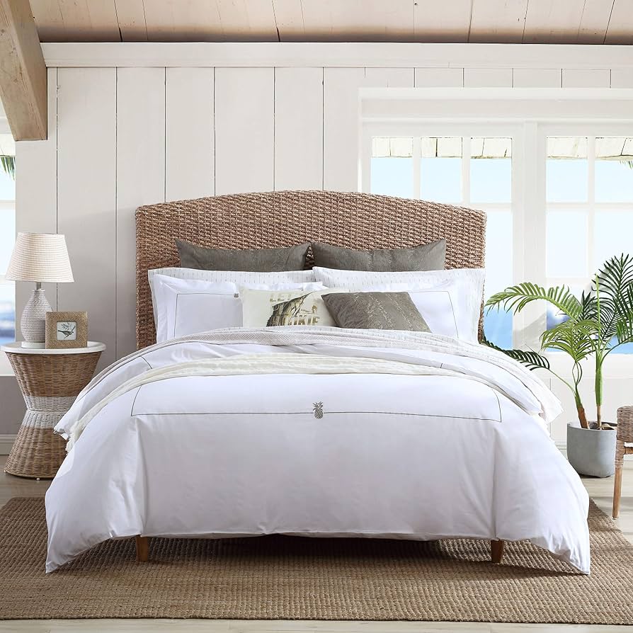 トミーヒルフィガー 掛け布団　クィーンサイズ Tommy Hilfiger TH Micro Pique 3-Piece Red Cotton Blend King