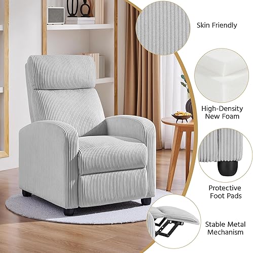 Miniatura 133 de Yaheetech Silla reclinable de cuero de 2 asientos, sofá moderno para sala de estar, cine en casa, color negro Negro -,Beige,Marrón,Gris,Beige