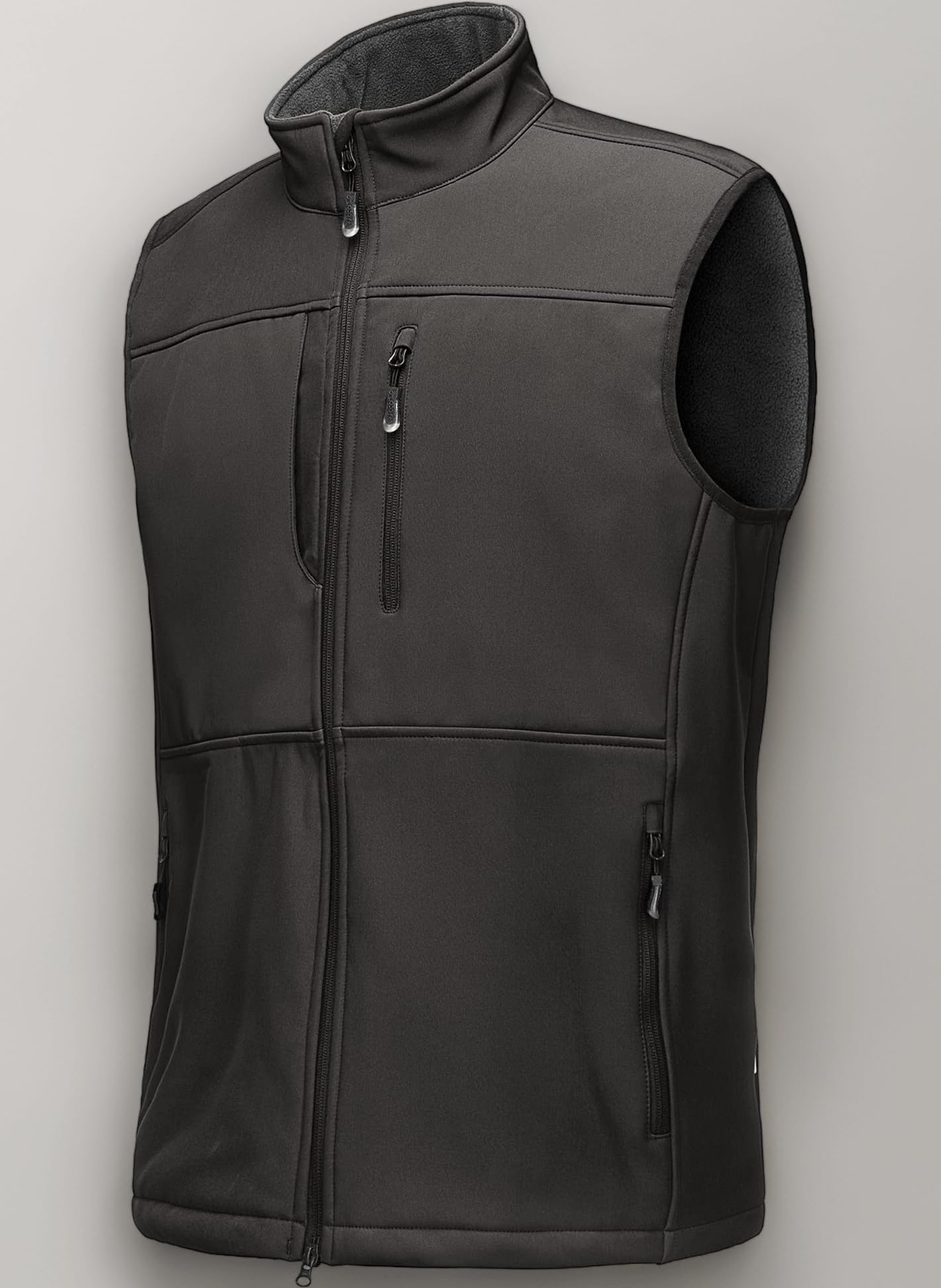 33,000ft Mens Softshell Gilet Activewear Vests Windproof Fleece Lined Outerwear Zipped Pockets Sleeveless Softshell Jacket for Leisure, Golf, Travelling