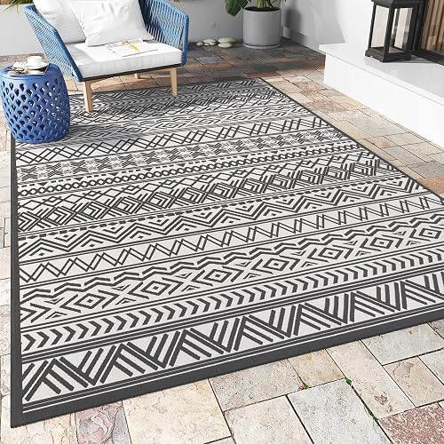 MontVoo Flatweave Textured Outdoor Rug 9x12