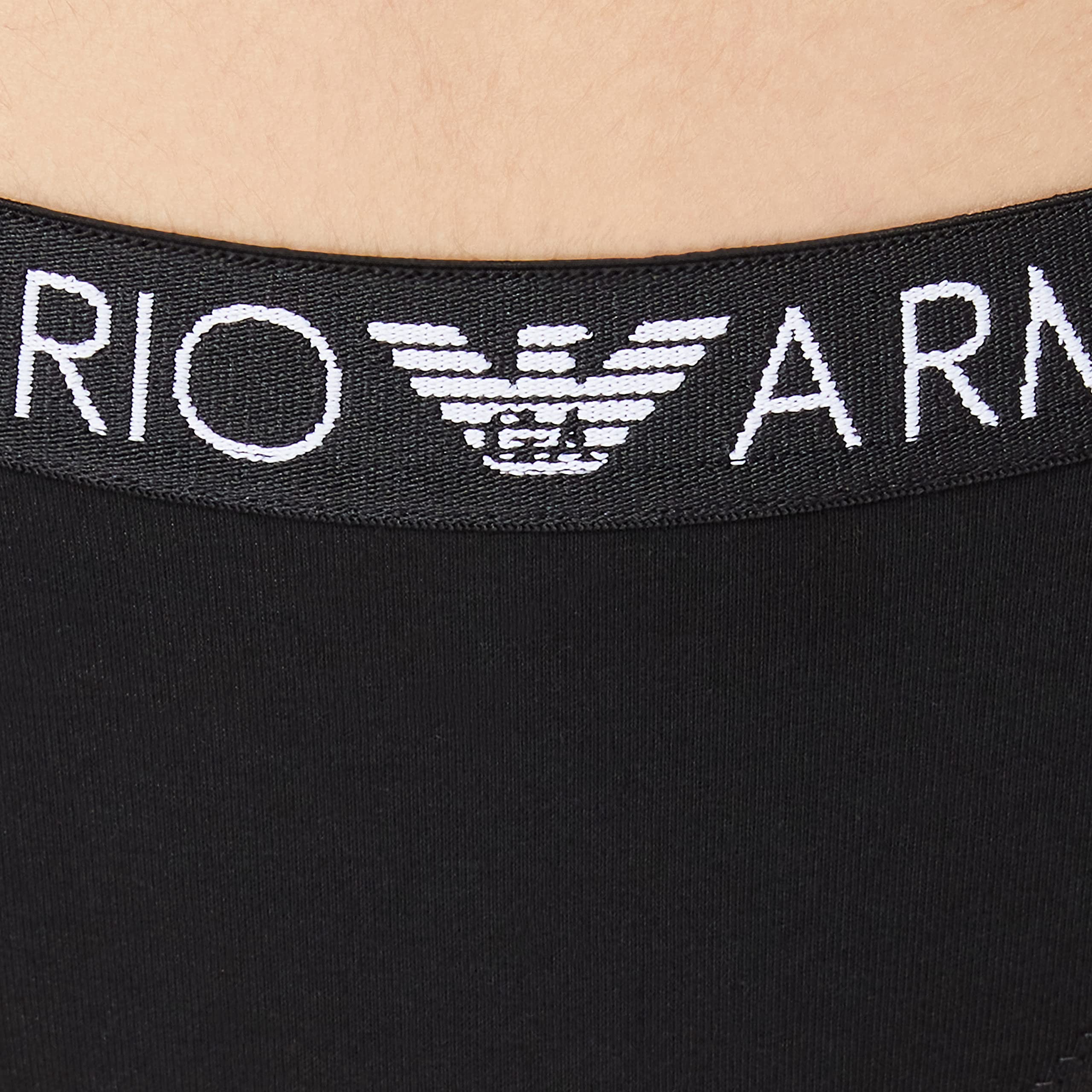 Emporio Armani Donna Bi-Pack Brazilian Brief Iconic Cotton Biancheria Intima, Nero, S